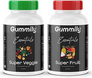 Capsules Super Fruit & Super Green Complex - Superfood - 33 Ingrédients de Fruits & Légumes – 180 Capsules – Vegan – Sans additifs – Gummily