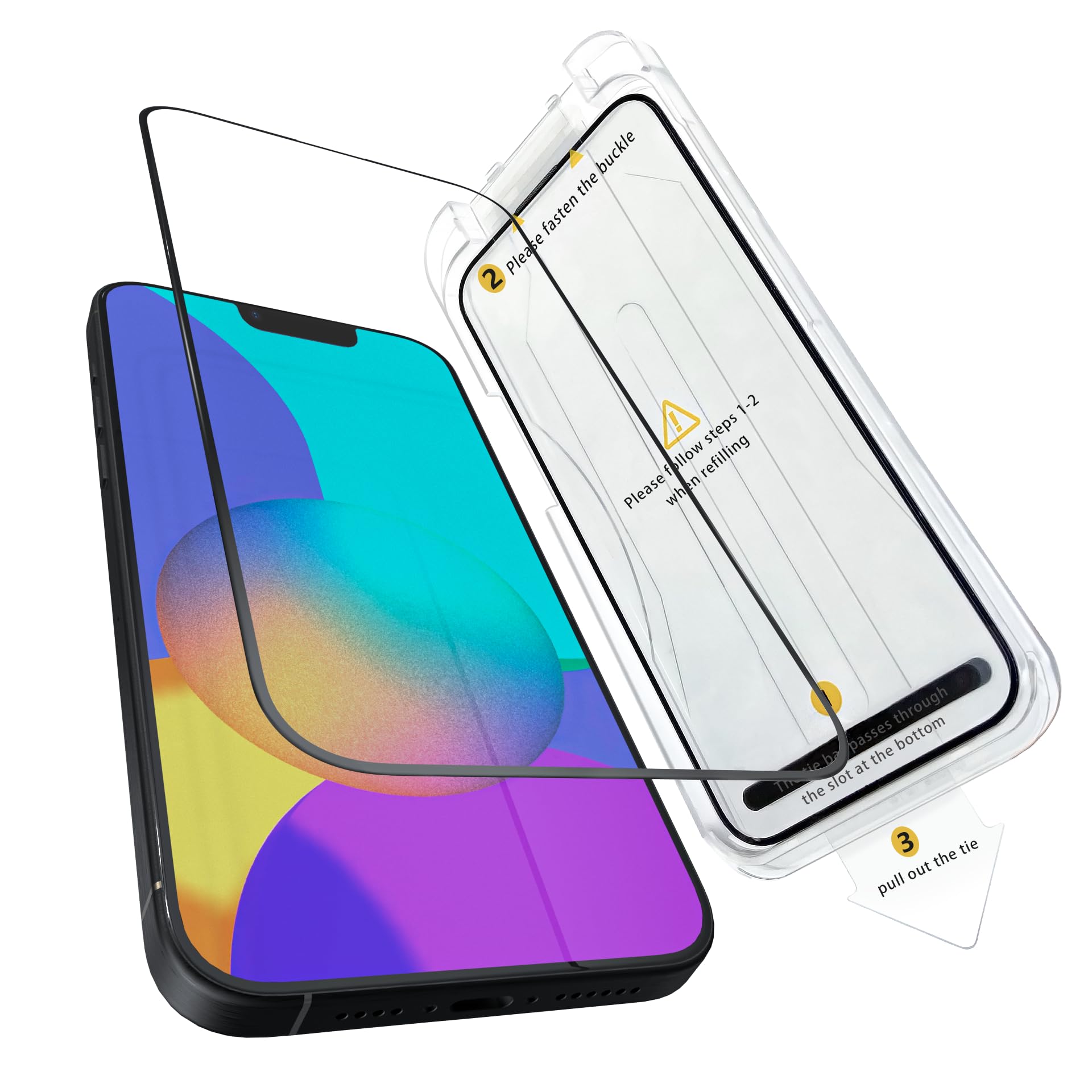 ONES iPhone 13 / 13 Pro / 14 Screen Protector 9H Ultraglass [Military-Grade] Shatterproof Tempered Glass Full Coverage film for iPhone 13 / 13 Pro /