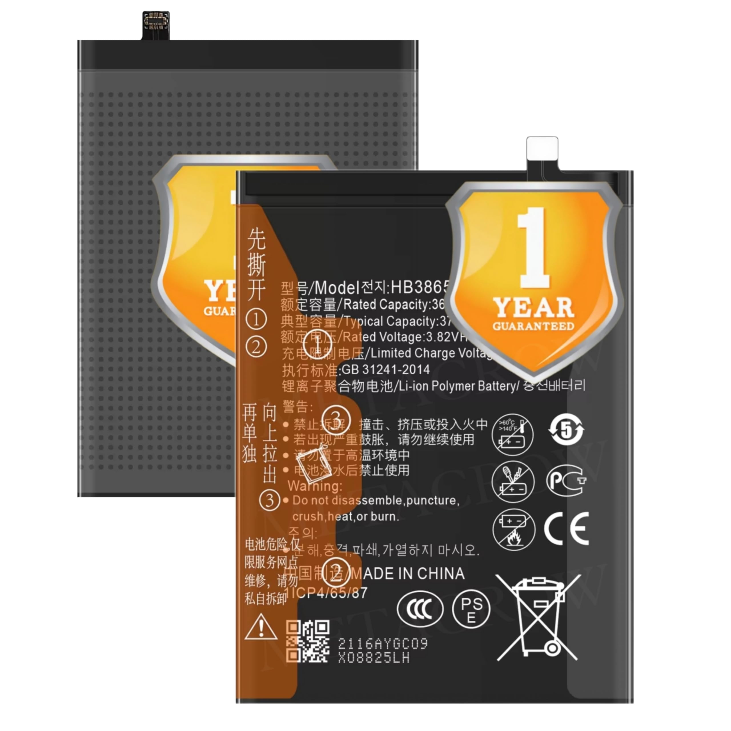 Original HB386589ECW | HB386590ECW Battery Compatible for Huawei Honor 8X | Honor 20 | Honor Play | Honor View 10 (Honor V10) - (3750mAh) - 1 Year Warranty_JK1-image-8