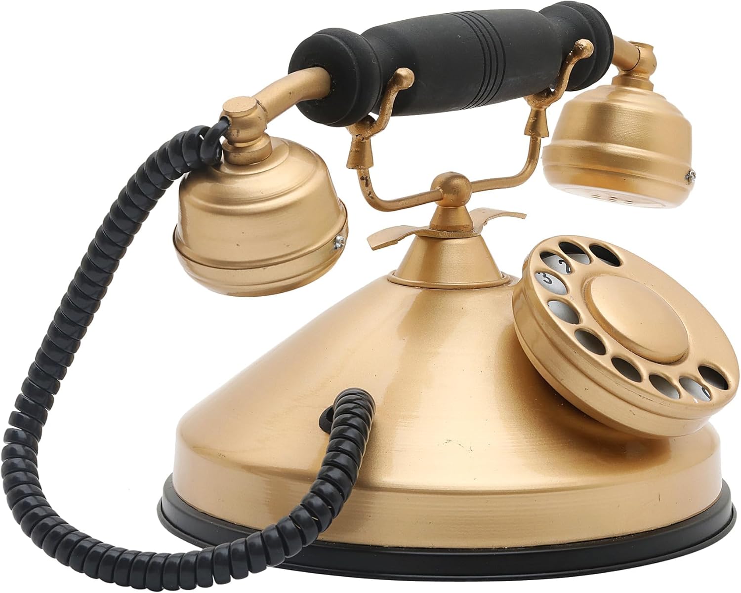 Decor Antique Antique Non Functional Table Decorative Rotary Dial Telephone - Antique Brass