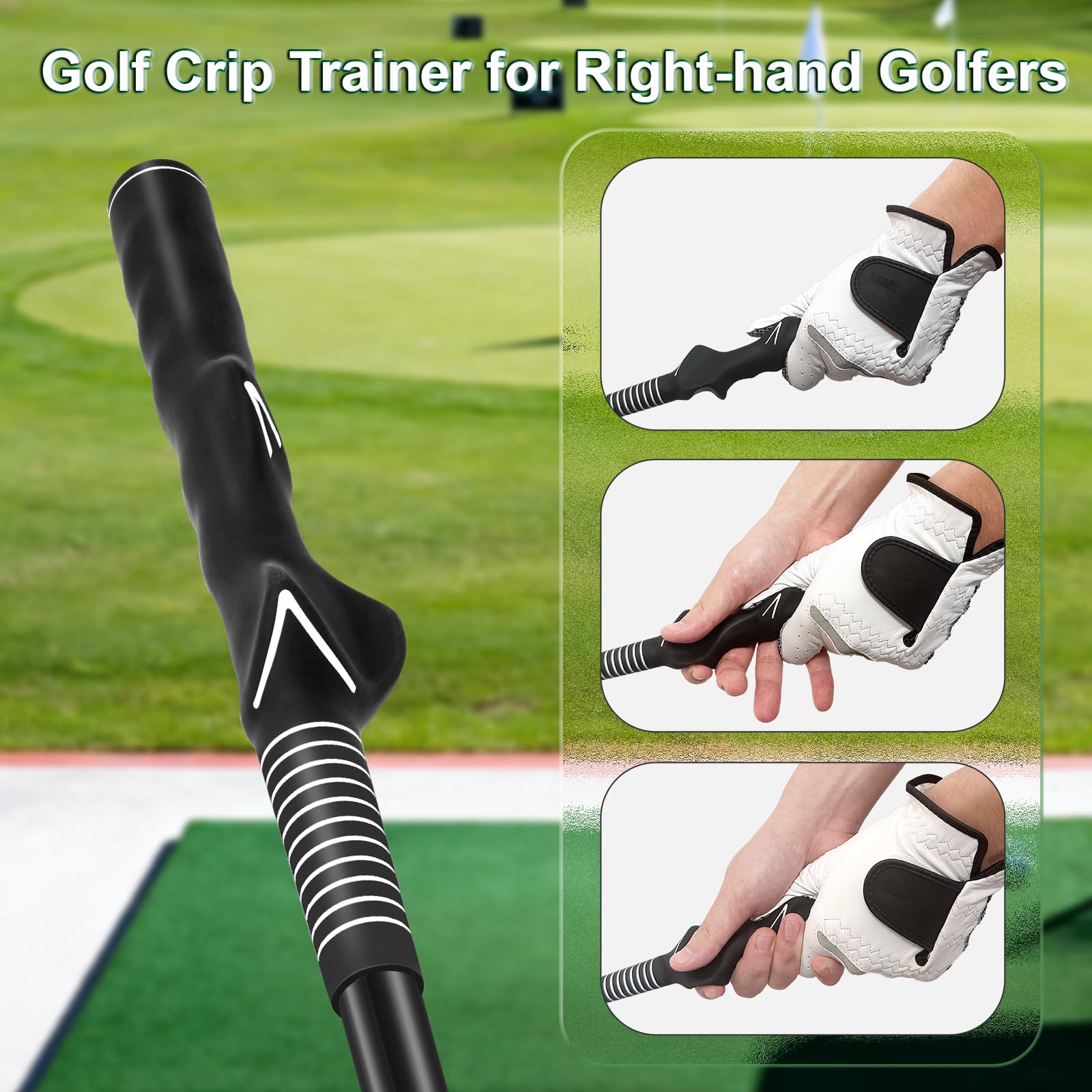 Golfschwung-Trainer – Einstellbare Geschwindigkeit Rechtshänder Click Stick Griffhilfe zum Üben und Vorrunden Aufwärmen