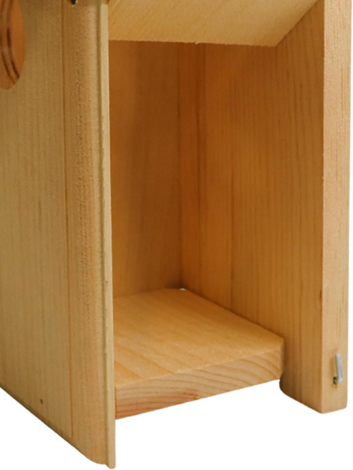 Bird Habitats Flycatcher House – Nest Box for Great Crested & Ash-Throated Flycatchers – 1" Eastern White Pine, Side Clean-Out, Ventilated – 12.5" H x 7" W x 9" D – Handcrafted in Maine, USA