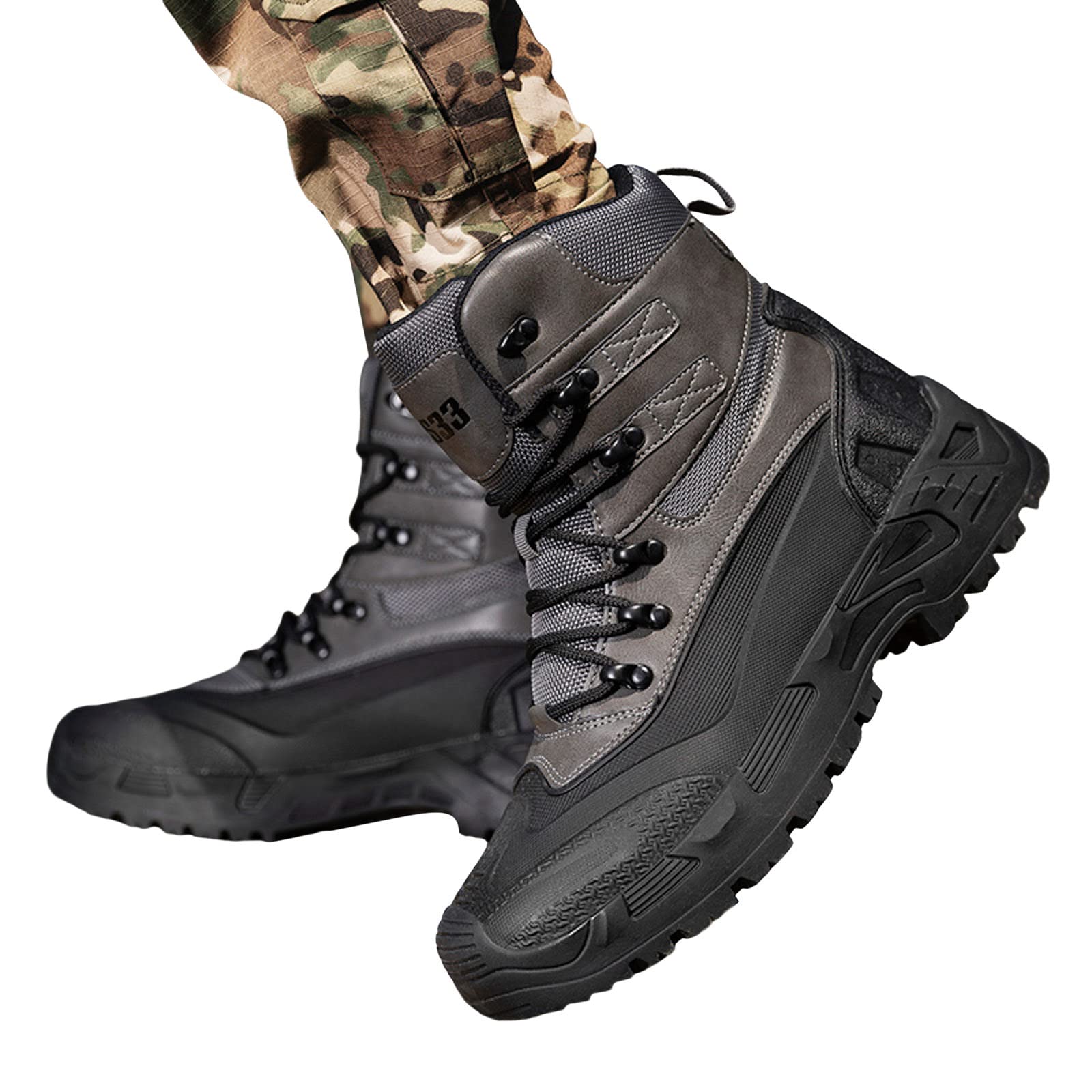 Wanderschuhe Herren Breit - Outdoorschuhe Hoch Trekkingschuhe Mit Schnüren | Sommerschuhe Atmungsaktive Walkingschuhe Orthopädische Schnürschuhe Klassischer Bequeme Trainingsschuhe Für Hiking