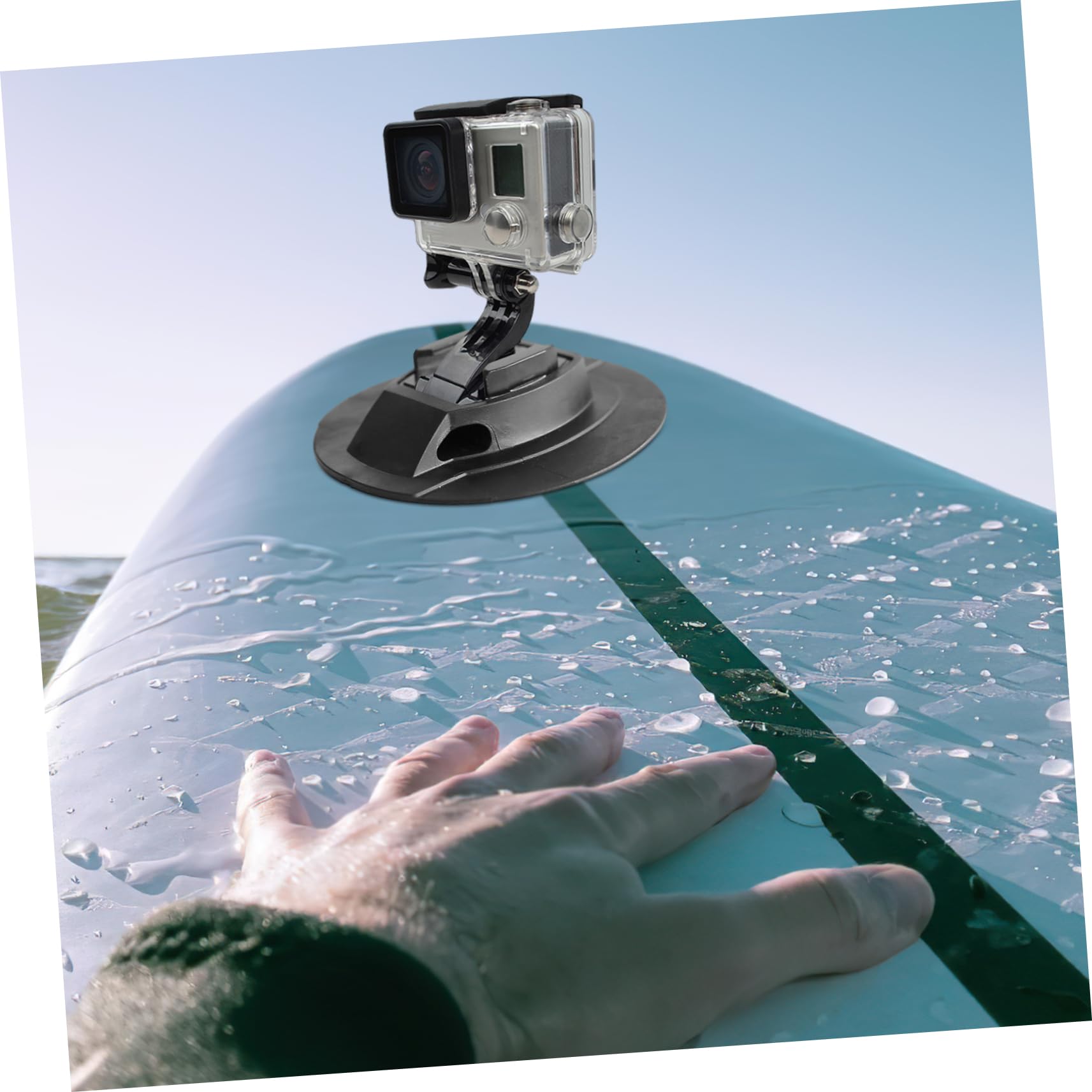 VANZACK 2pcs Surfboard Camera Mount Base Durable Action Camera Mounting Bracket for Outdoor Sports Photography Lightweight Resistant Design Easy Installation Removal Compatible Paddle
