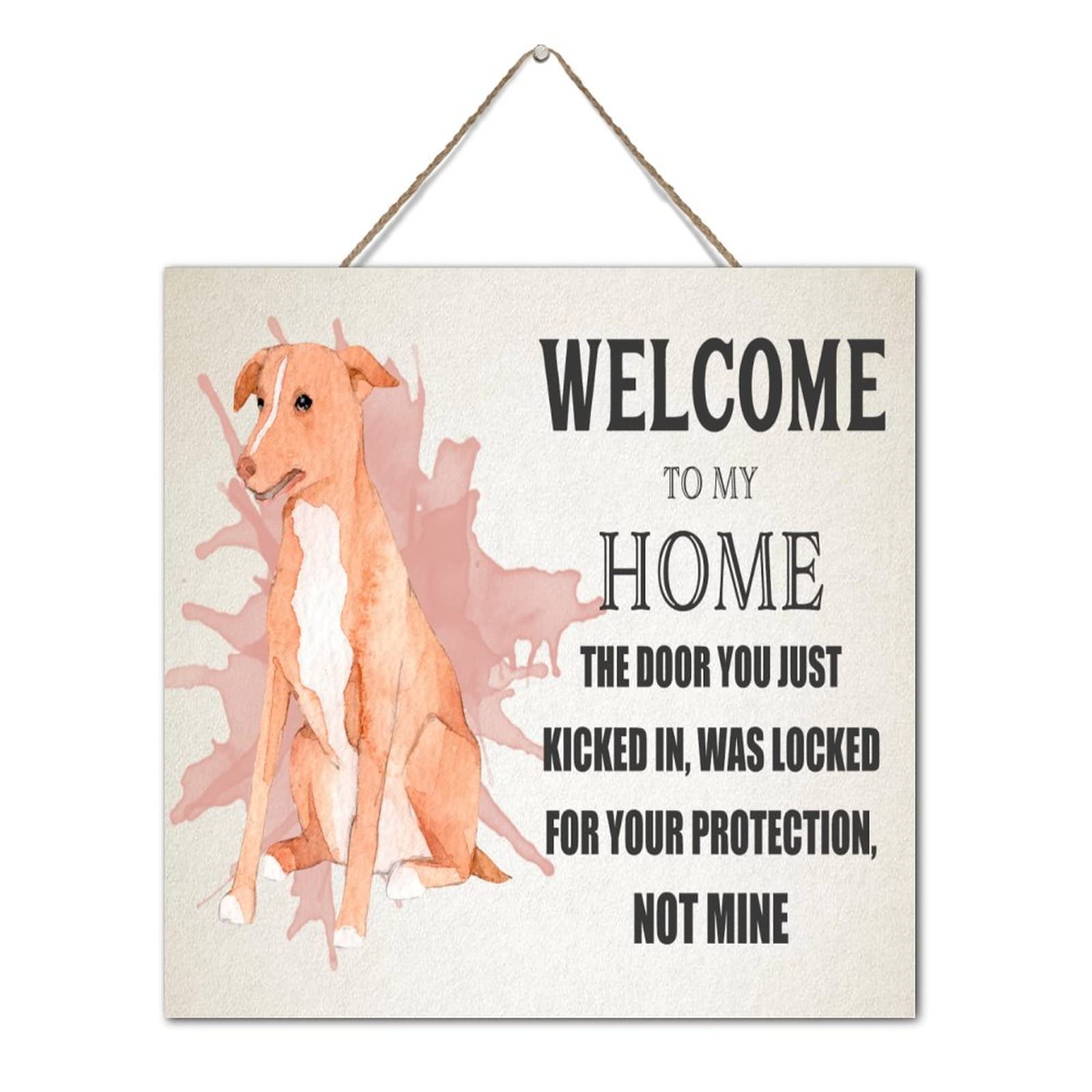 Décoration d'intérieur pour salon en bois suspendu avec message Welcome To My Home Farmhouse