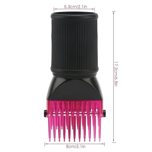 Miniatura 4 de Segbeauty Accesorio de peine para secador de pelo, accesorio de cepillo para secadora de pelo rosa desenredante para boquilla de 1.57 a 1.97