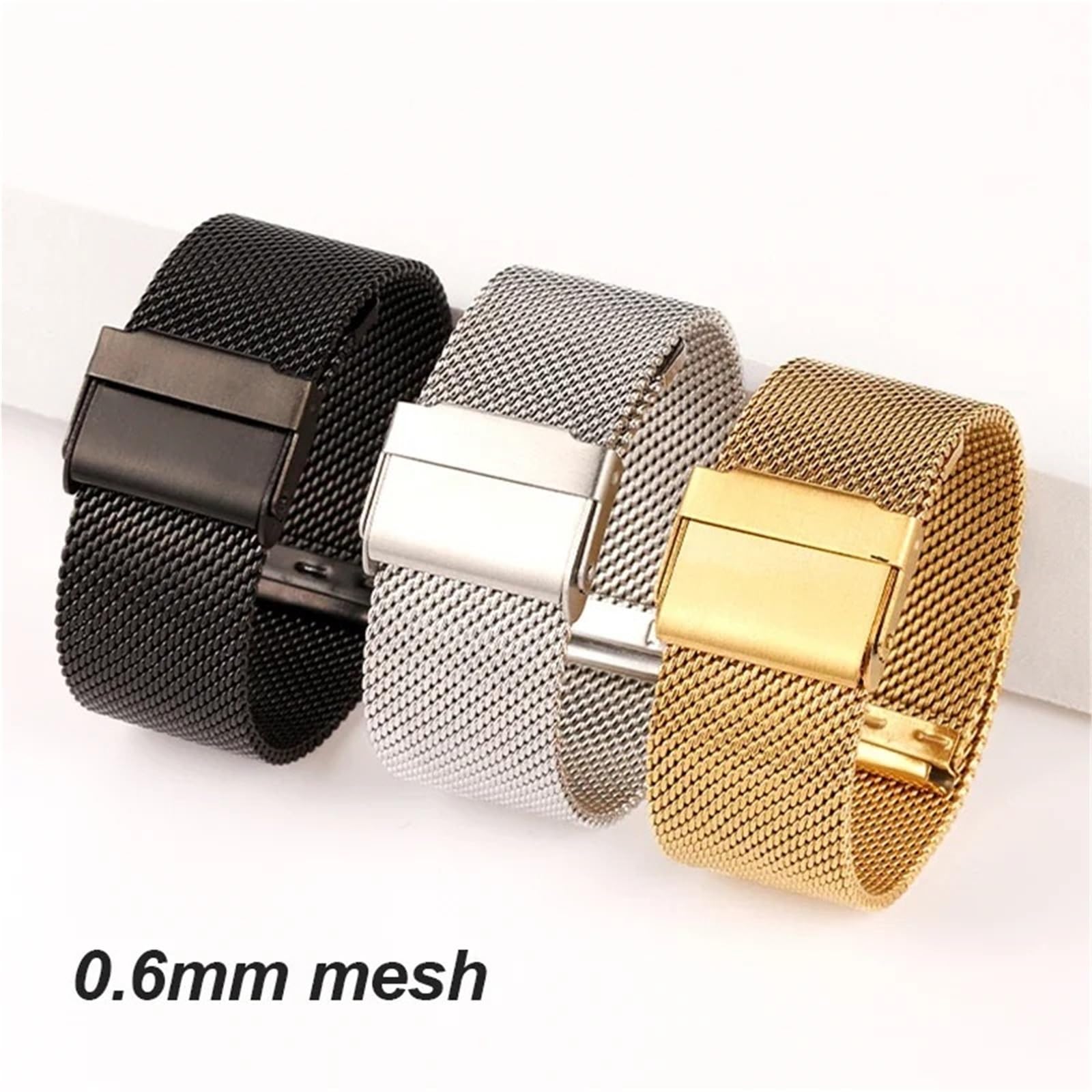 Bracelets milanais d'acier inoxydable de montre intelligente de bracelet de maille de 1.0mm 18mm 20mm 22mm 24mm