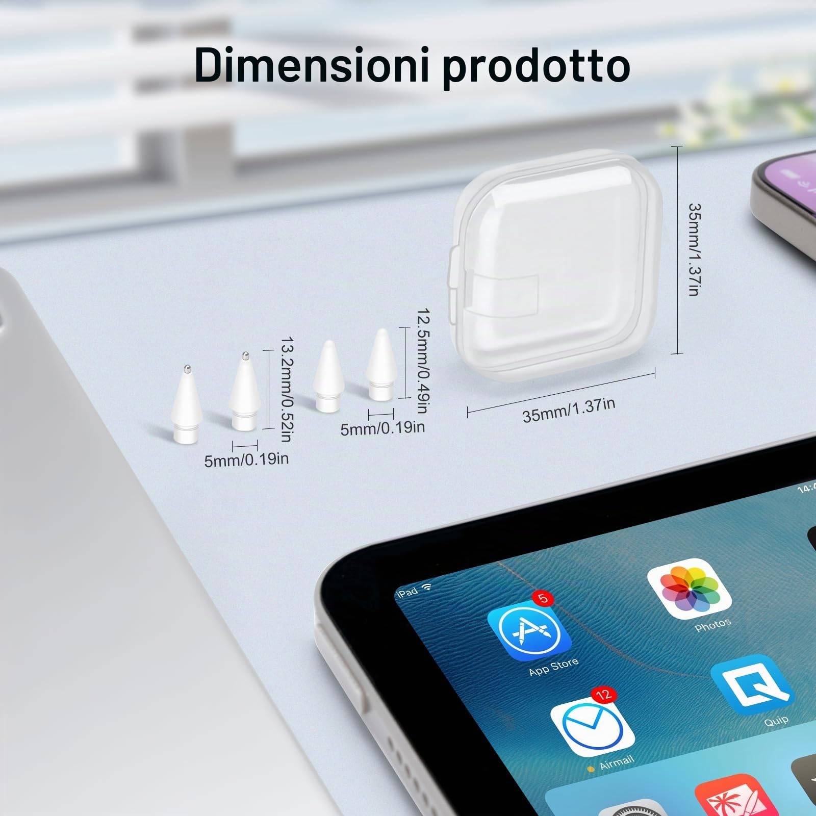 Punta per Apple Pencil 1a/2a Generazione 4 Pezzi Accessori di Ricambio iPencil Alta Sensibilità