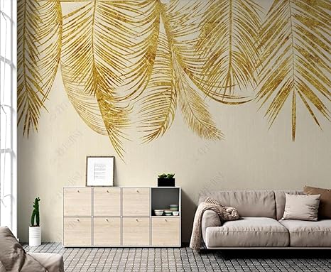 Amazon 壁画3d写真の壁紙 黄金の葉 壁紙寝室のリビングルームの背景の壁の装飾の壁画 壁紙 Amazon 壁画3d写真の壁紙 黄金の葉 壁紙寝室のリビングルームの背景の壁の装飾の壁画 壁紙
