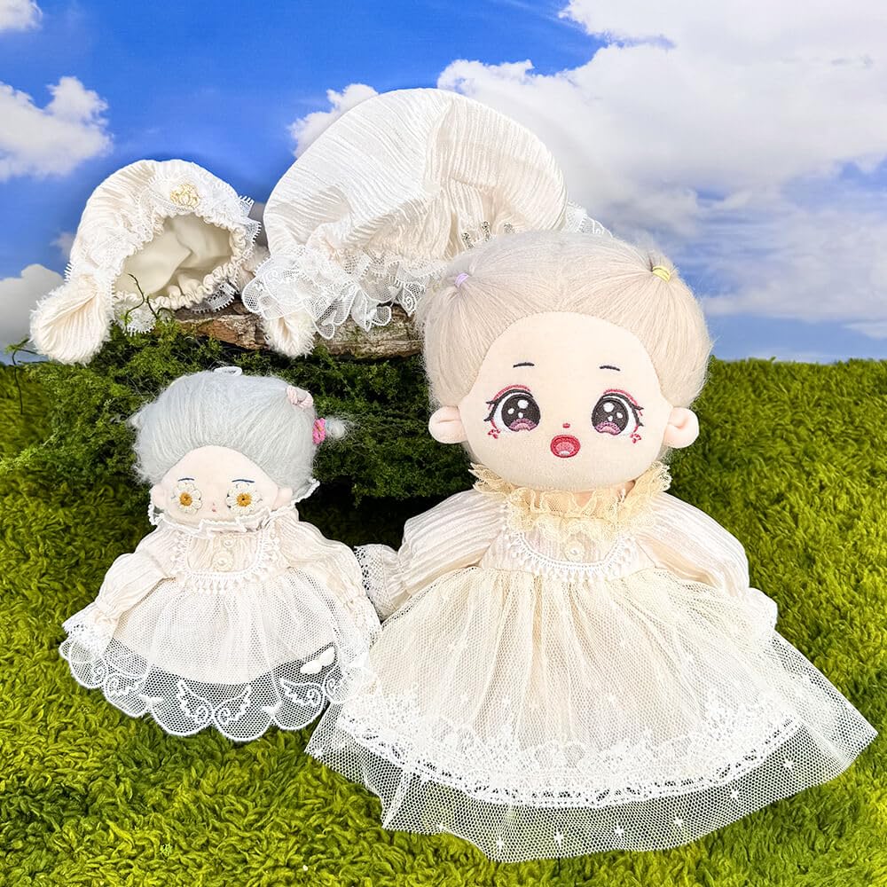 ファー付きドレスのぬいぐるみ Amazon.co.jp: niannyyhouse ぬい服 10cm-15cm 20cm ローブセット帽子