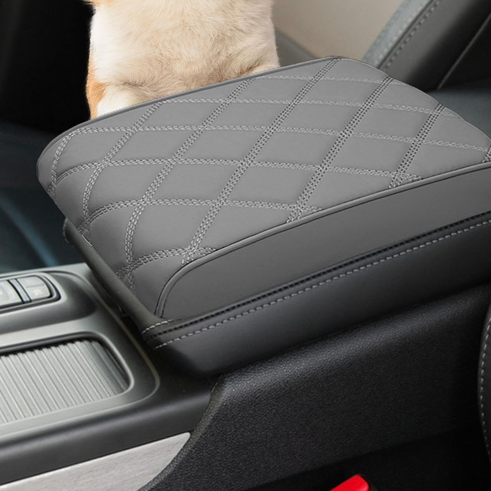 Lederen Armsteun Box Pad voor Cupra Born I 2021-2024, Waterdicht Kussen voor Armleuning Auto Middenconsole Afdekking voor Armleuning Box Mat Car