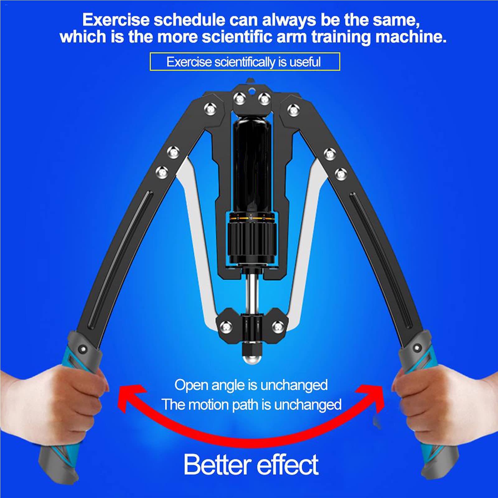 Ejercitador de Brazos, expansor de Pecho para el hogar, Entrenamiento Muscular de Brazos, Potencia hidráulica Ajustable de 22 a 440 LB, para Ejercicios en casa