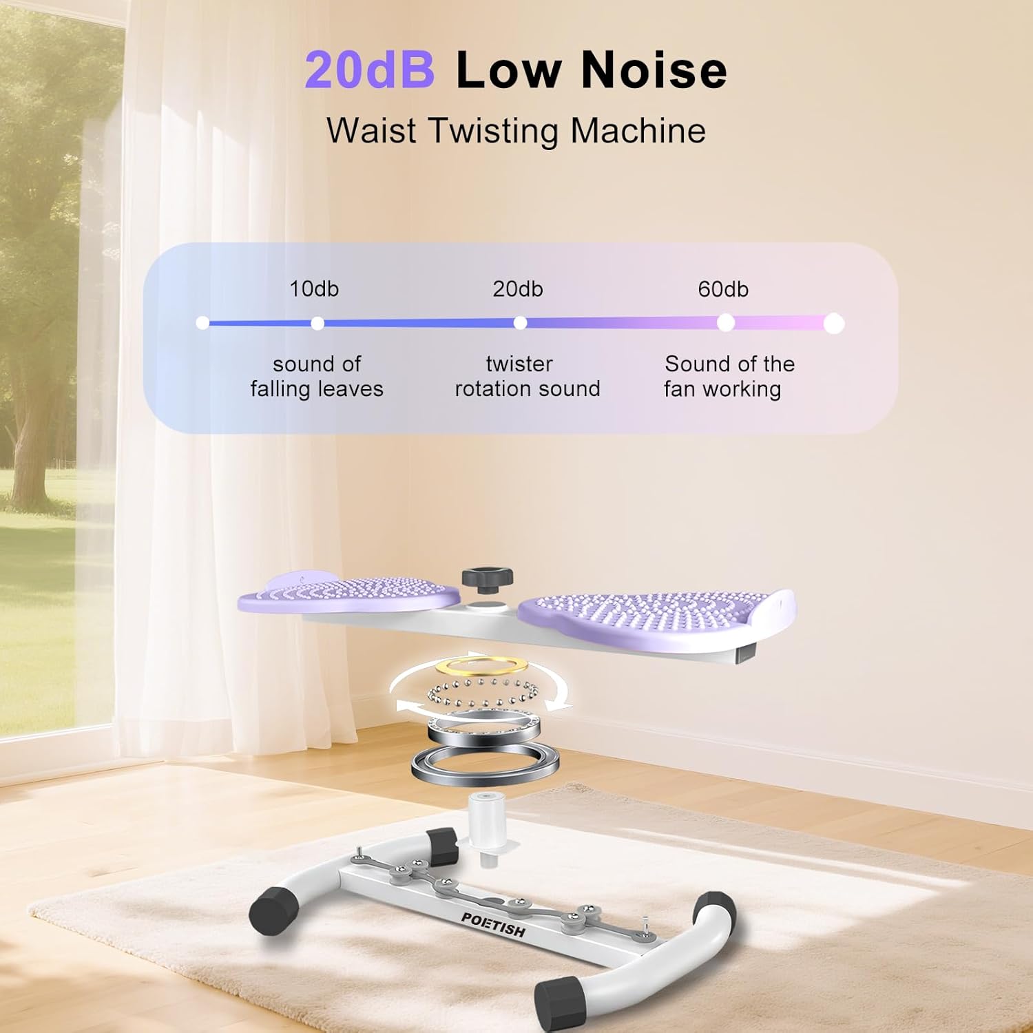 Waist Twister Ab Machine, 300 Lbs Weight Capacity, Adjustabl...