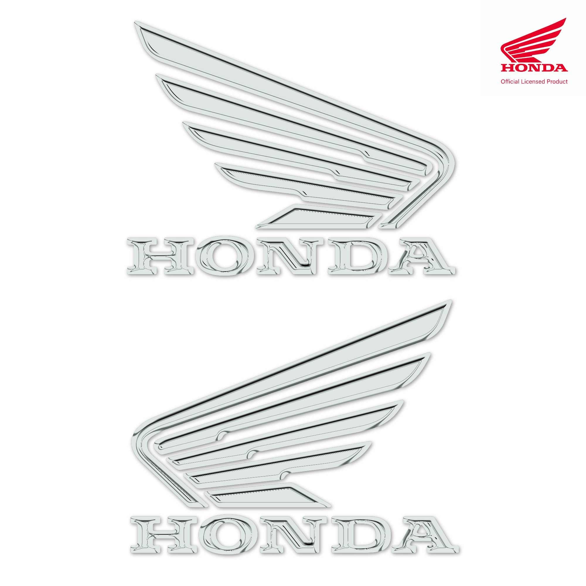 labelbike - 3D Stickers Motorcycle Emblems Logo Chrome Wings Compatible with Honda