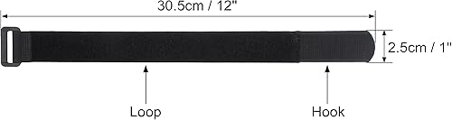 Miniatura 9 de Wisdompro - Paquete de 20 correas de sujeción reutilizables con velcro (8, 12, 18, 24 pulgadas), lazos funcionales reutilizables y duraderos para