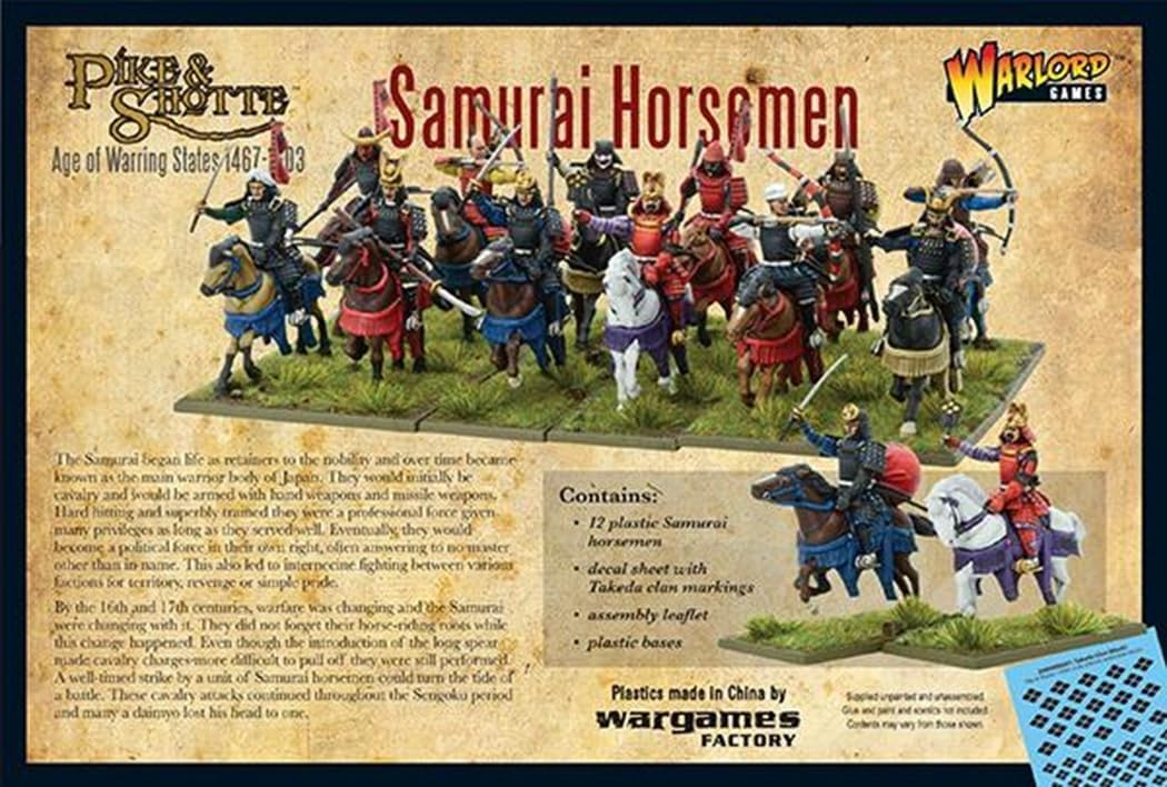 Warlord Games Samurai Horsemen - 28mm Scale Plastic Miniatures for Pike & Shotte Highly Detailed Miniatures for Table-top Wargaming