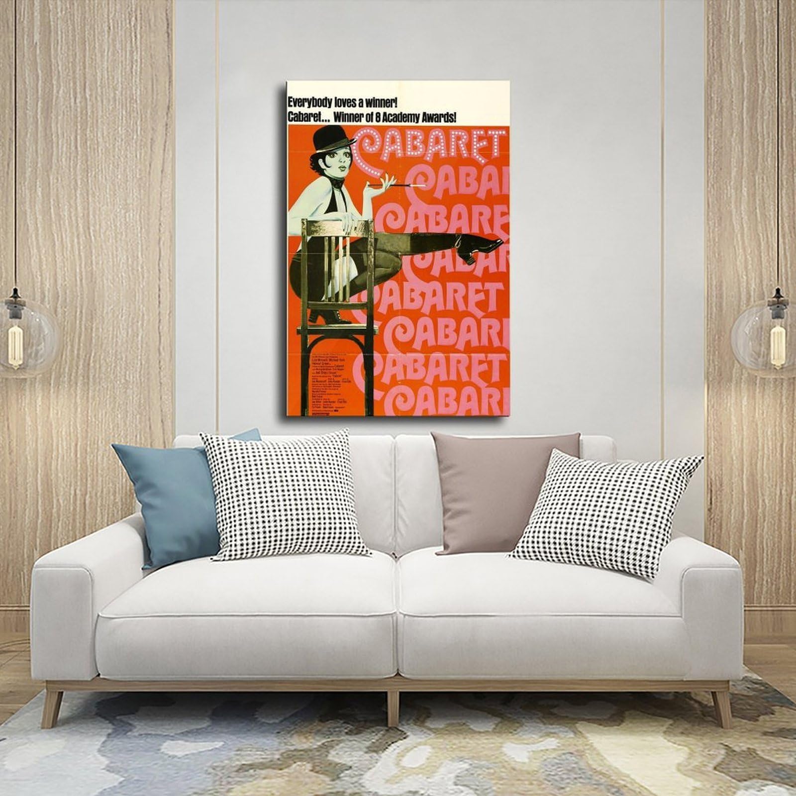 Poster su tela con stampa di cabaret del film cabaret, decorazione artistica da parete per soggiorno e camera da letto, 40,6 cm di lunghezza x 61 cm di larghezza