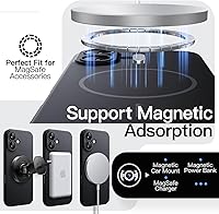 Vista 4 de JETech Funda magnética delgada para iPhone 17 de 6.3 pulgadas, compatible con MagSafe, funda de teléfono minimalista ultradelgada y ligera