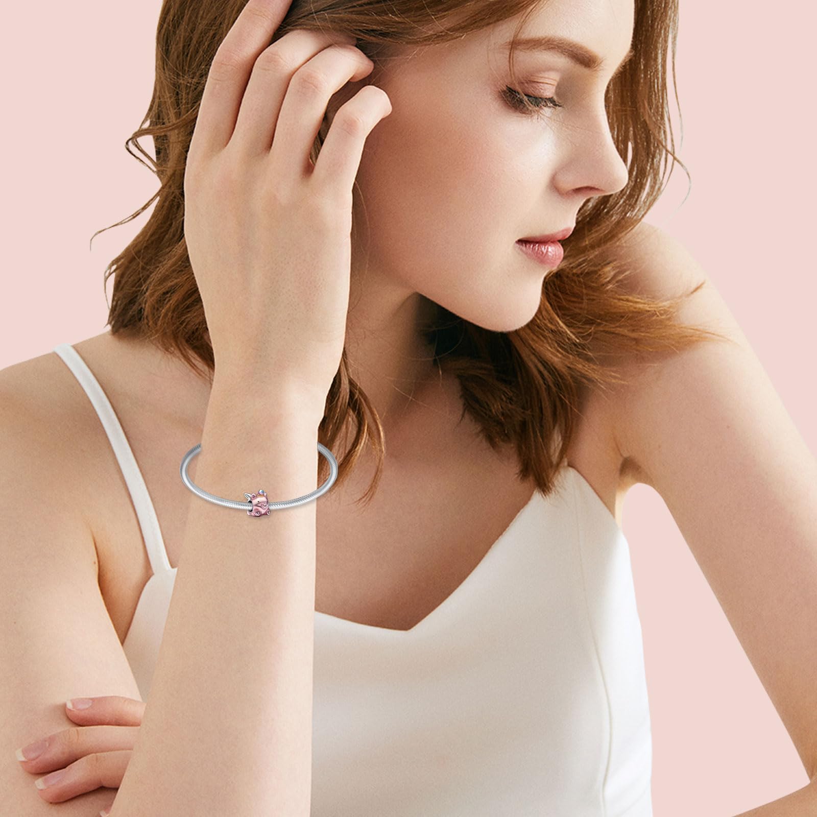 Charms in argento 925 Animale amore ciondolo regalo per la famiglia Bracciale da donna compatibile collana Regalo di compleanno per amici