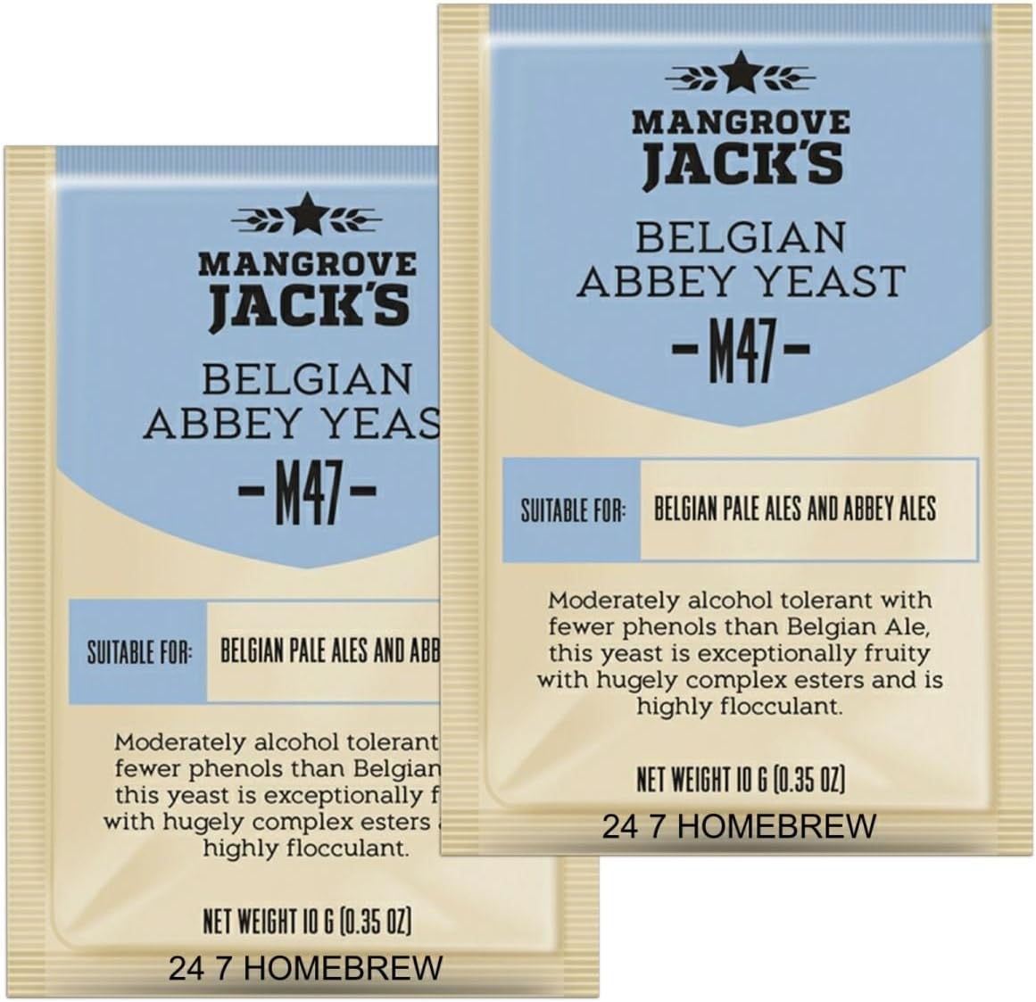 2x Mangrove Jack’s Craft Series Yeast M47 Belgian Abbey (10g)