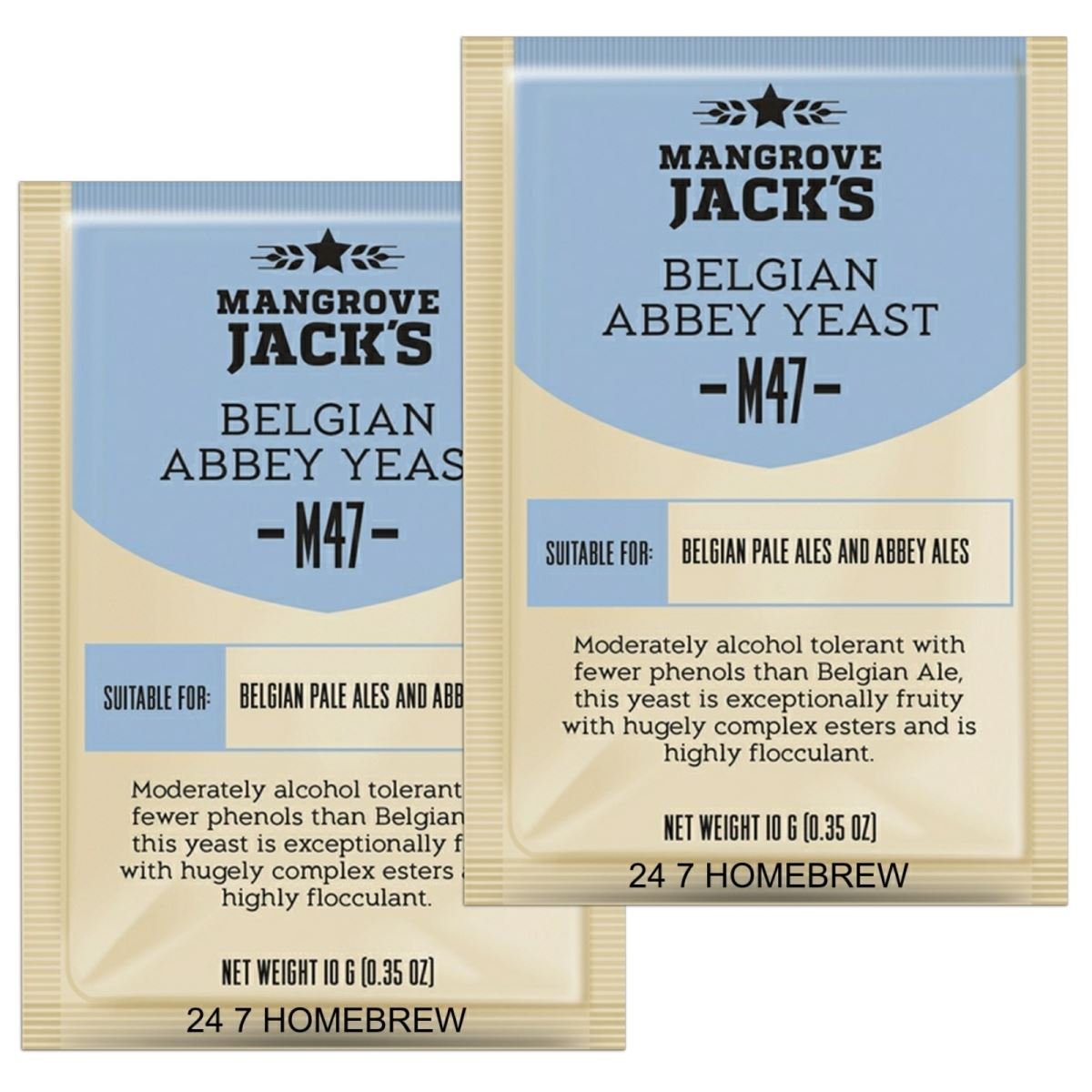 2x Mangrove Jack’s Craft Series Yeast M47 Belgian Abbey (10g)
