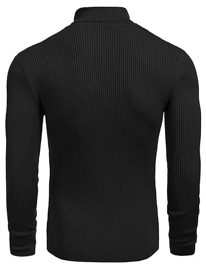 DENIMHOLIC Men's Cotton Turtle Neck Sweater