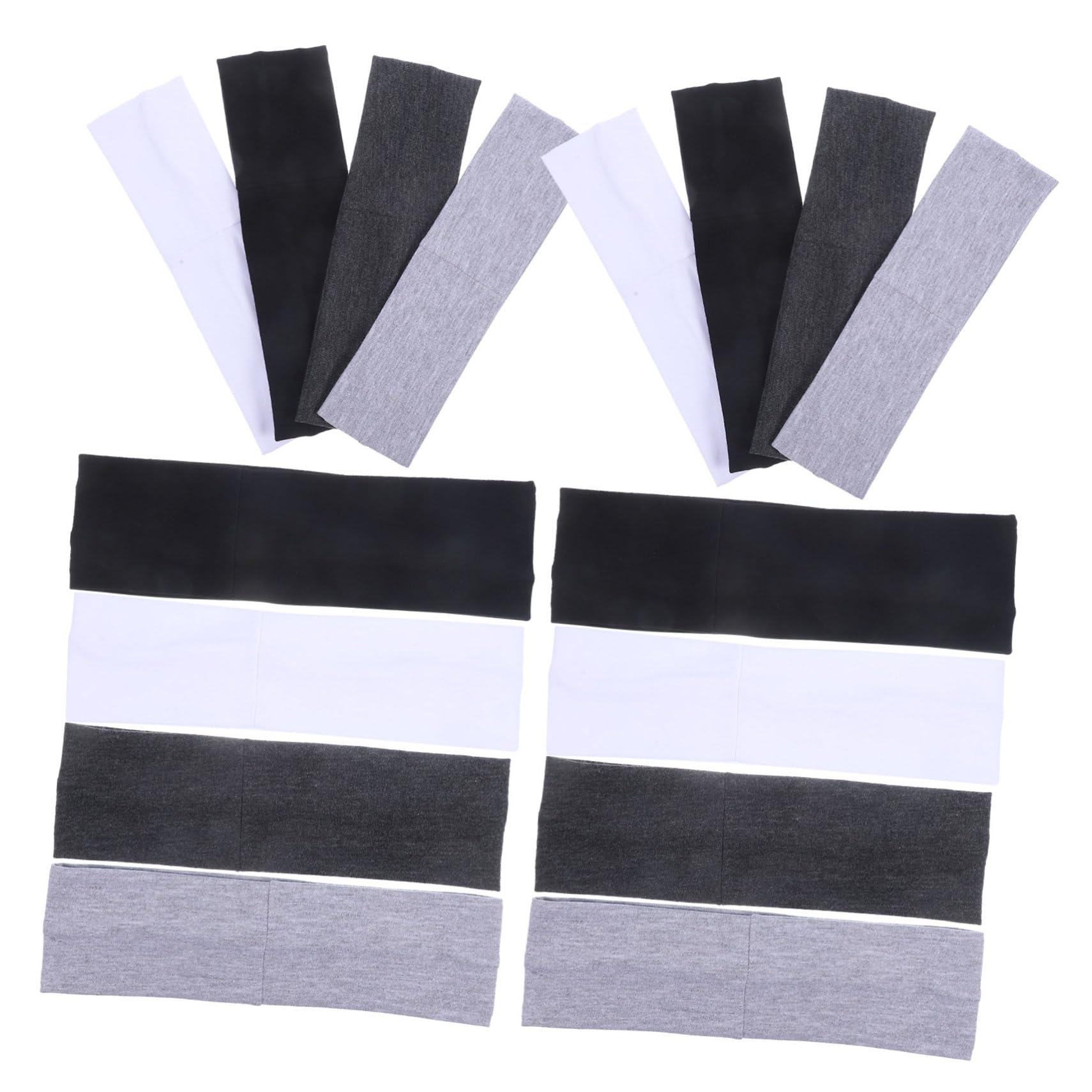 CALLARON Fasce Elastiche per Capelli da Donna, 16 Pezzi, Fascia Larga in Poliestere e Spandex, Comode per Allenamento, Corsa e Yoga