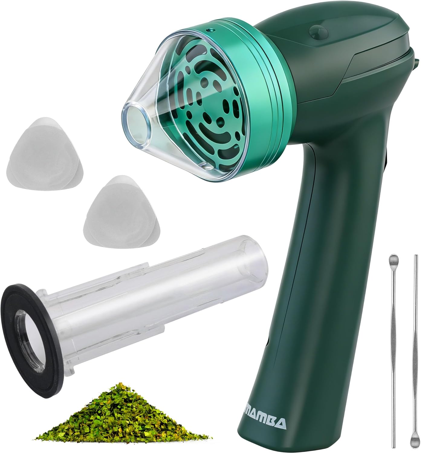 Mamba Grinders Electric Spice & Herb Grinder for the Kitchen. Easy to Use USB Rechargeable Grinder, 2g Green