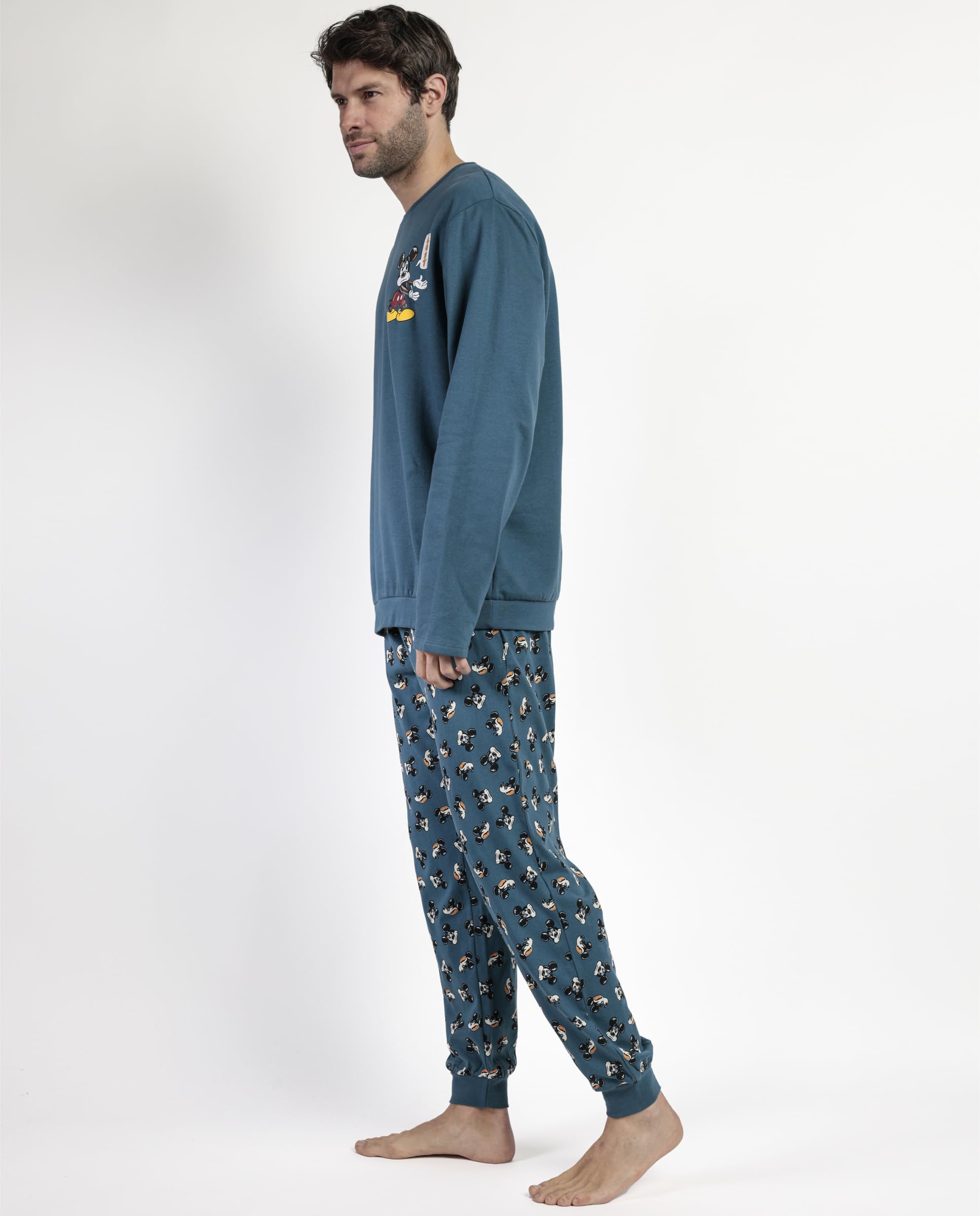 Disney Pijama Manga Larga Felpa Lost Mickey para Hombre