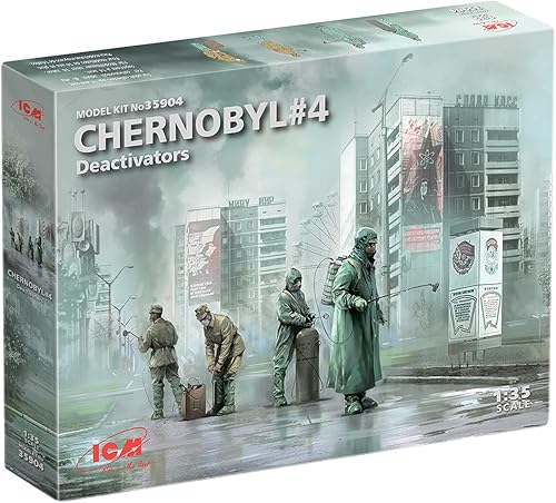 ICM 35904 Modelos de figuras de plástico Chernobyl#4. Desactivadores (4 Figuras) - Escala 1:35