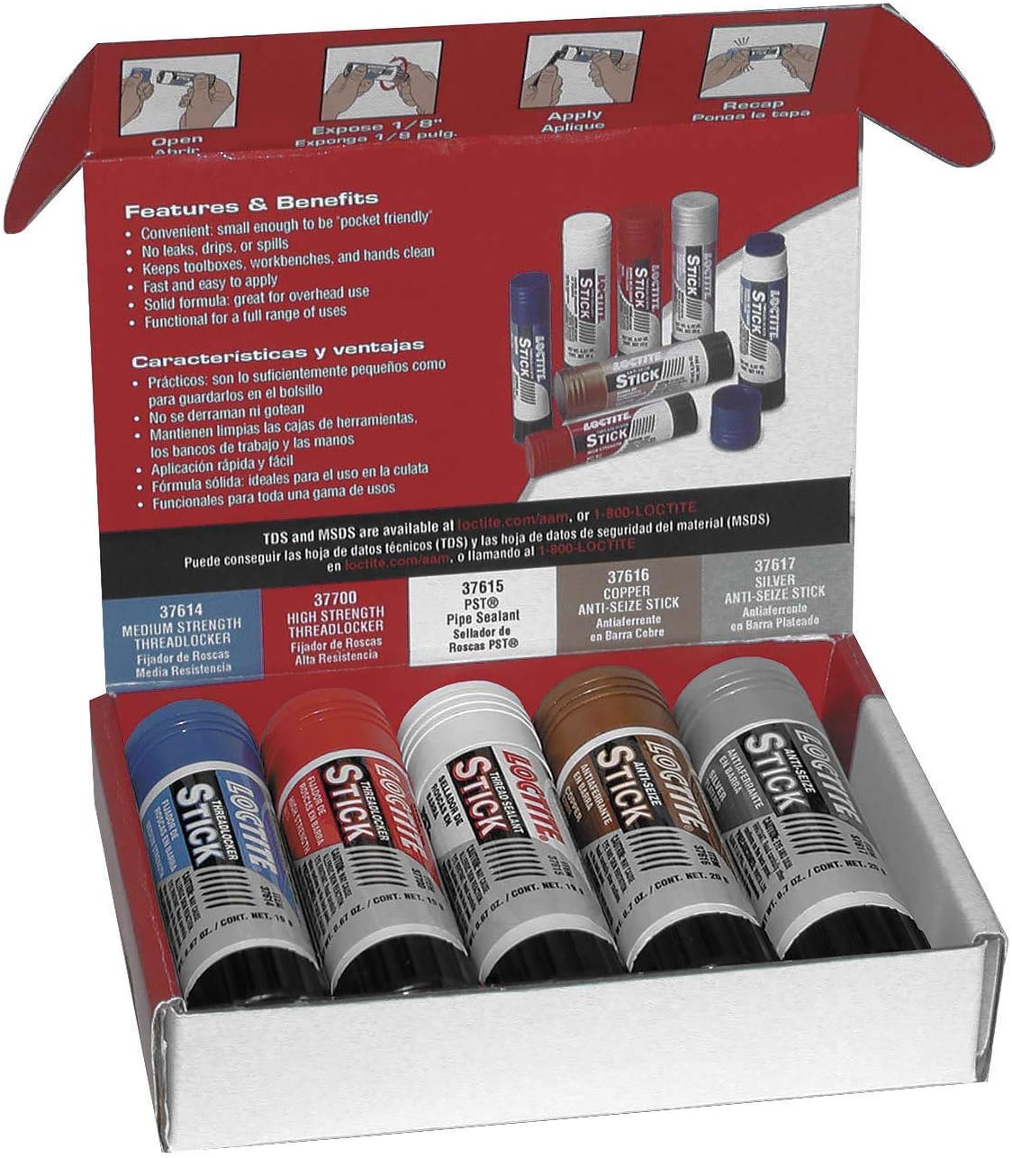 38725-5PK Thread Treatment Stick Assortment - 19 Grams Stick, (Pack of 5)