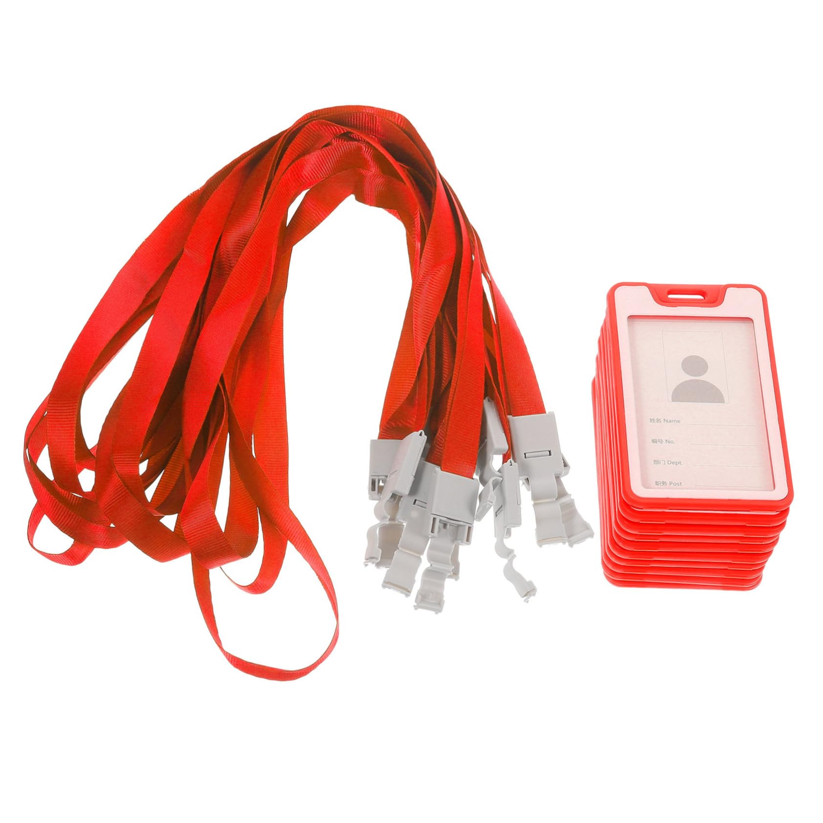 40stücke Id-kartenhalter Mit Lanyard Transparente Kartenhüllen Für Ausweise Mitarbeiter Und Studentenausweise Leicht Und Robust