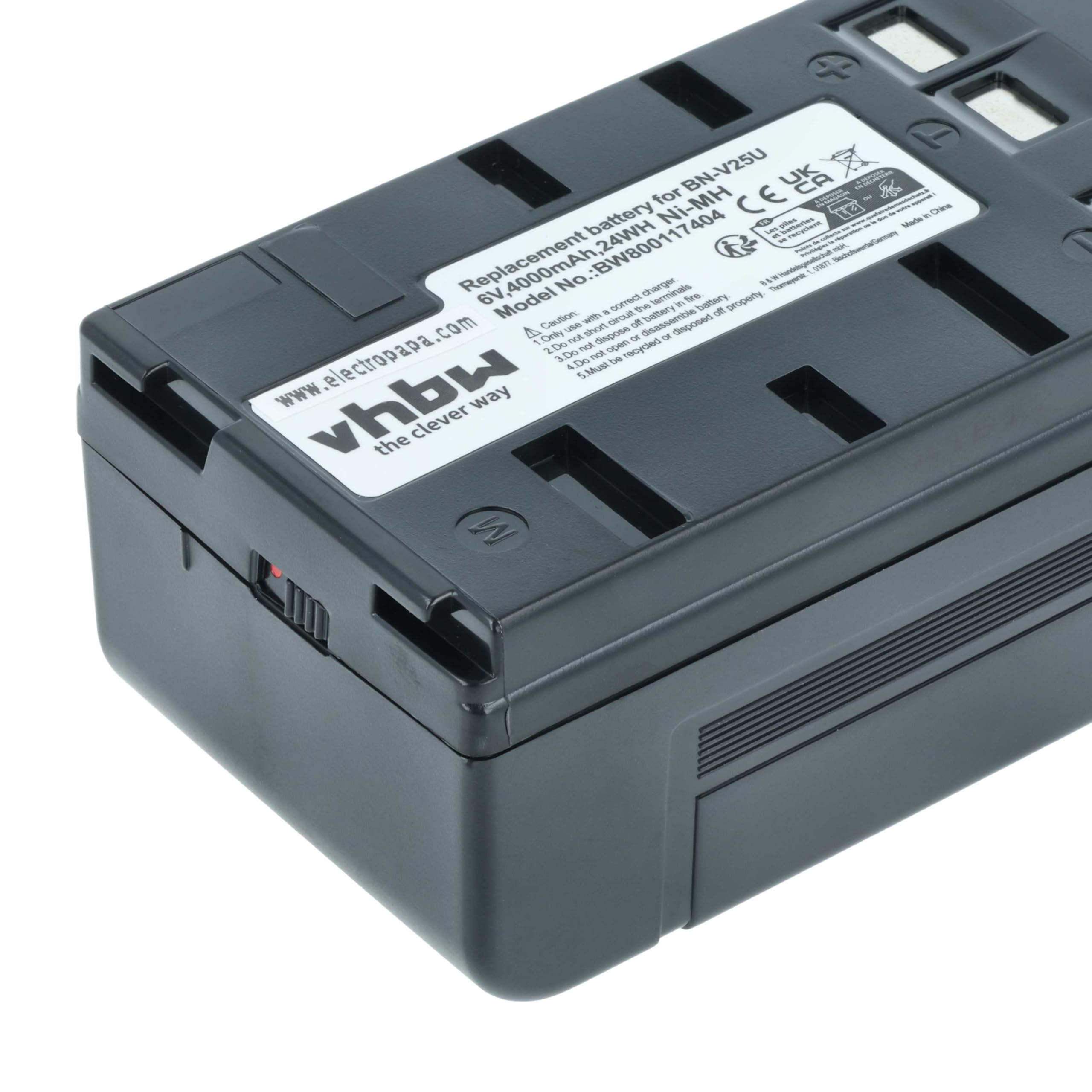vhbw batteria compatibile con JVC GR-FX17, GR-FX16, GR-FXM16, GR-FXM15, GR-FXM65, GR-FXM40, GR-FXM41, GR-FXM404 fotocamera (4000mAh, 6V, NiMH)