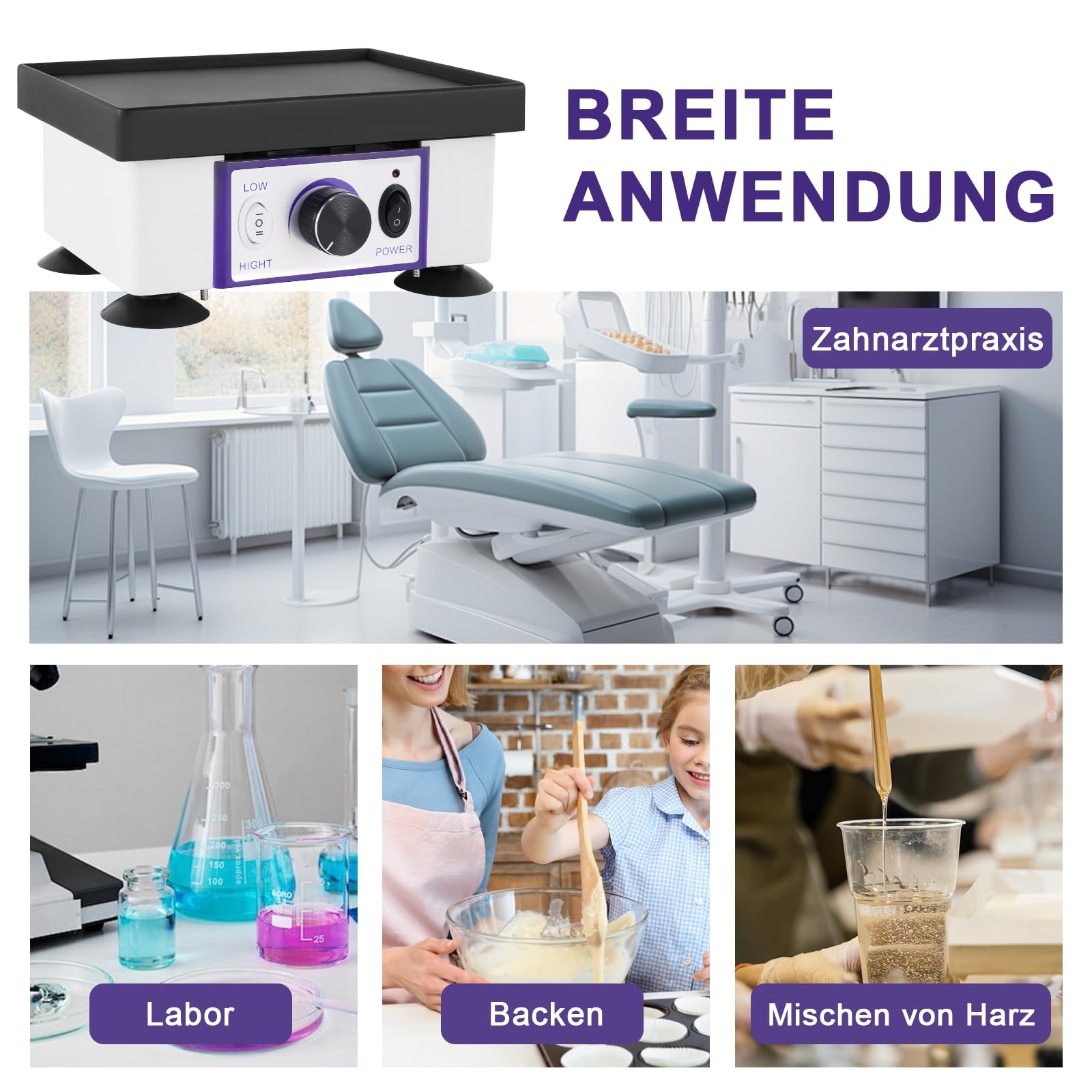 YUCHENGTECH Rüttelplatte Gips 120W Lab Equipment | Einstellbar Geeignet für Gips Harz und Backanwendungen