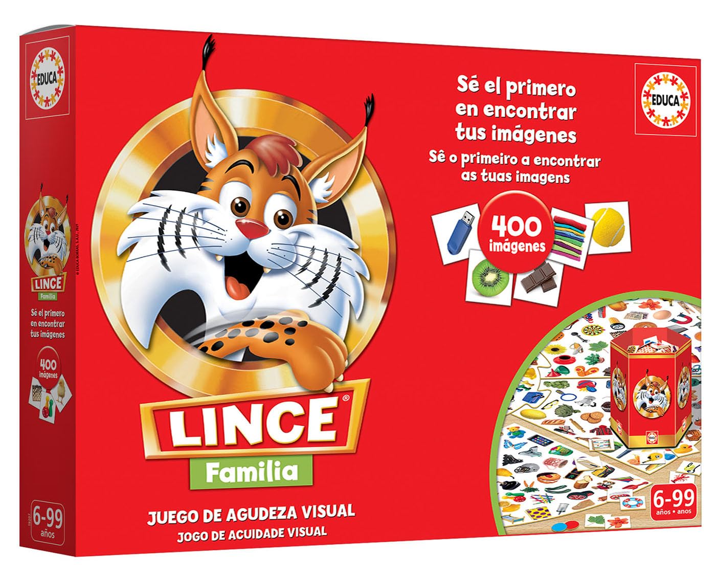 Educa - Lince Edition 400 images, the board game for sharpening display, memory and reflections when having fun with family and friends, board games from 6 years old (19207)