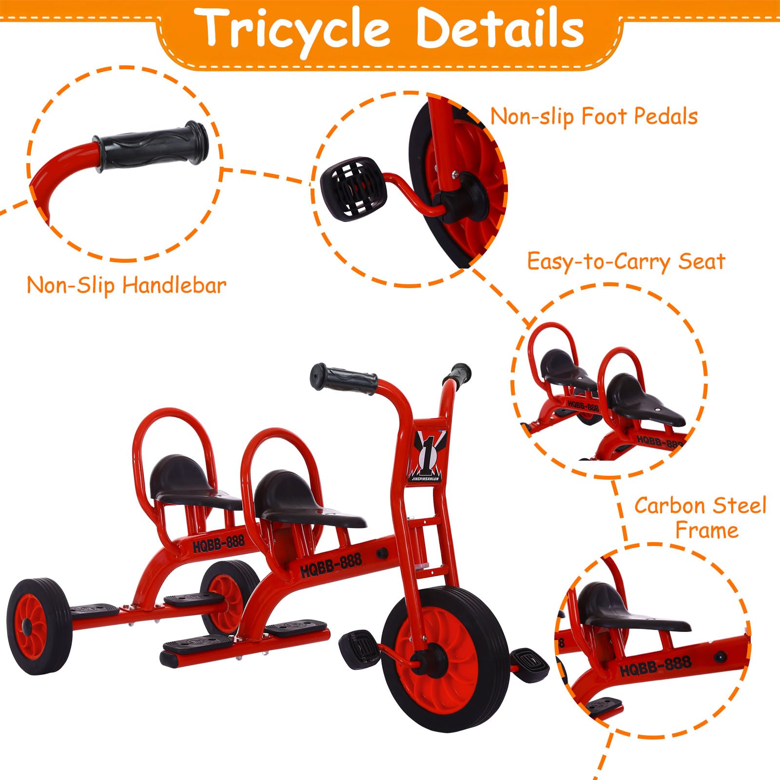 HOT Steel Construction Tricam Tractor Tricycle Drift Trike Tricam