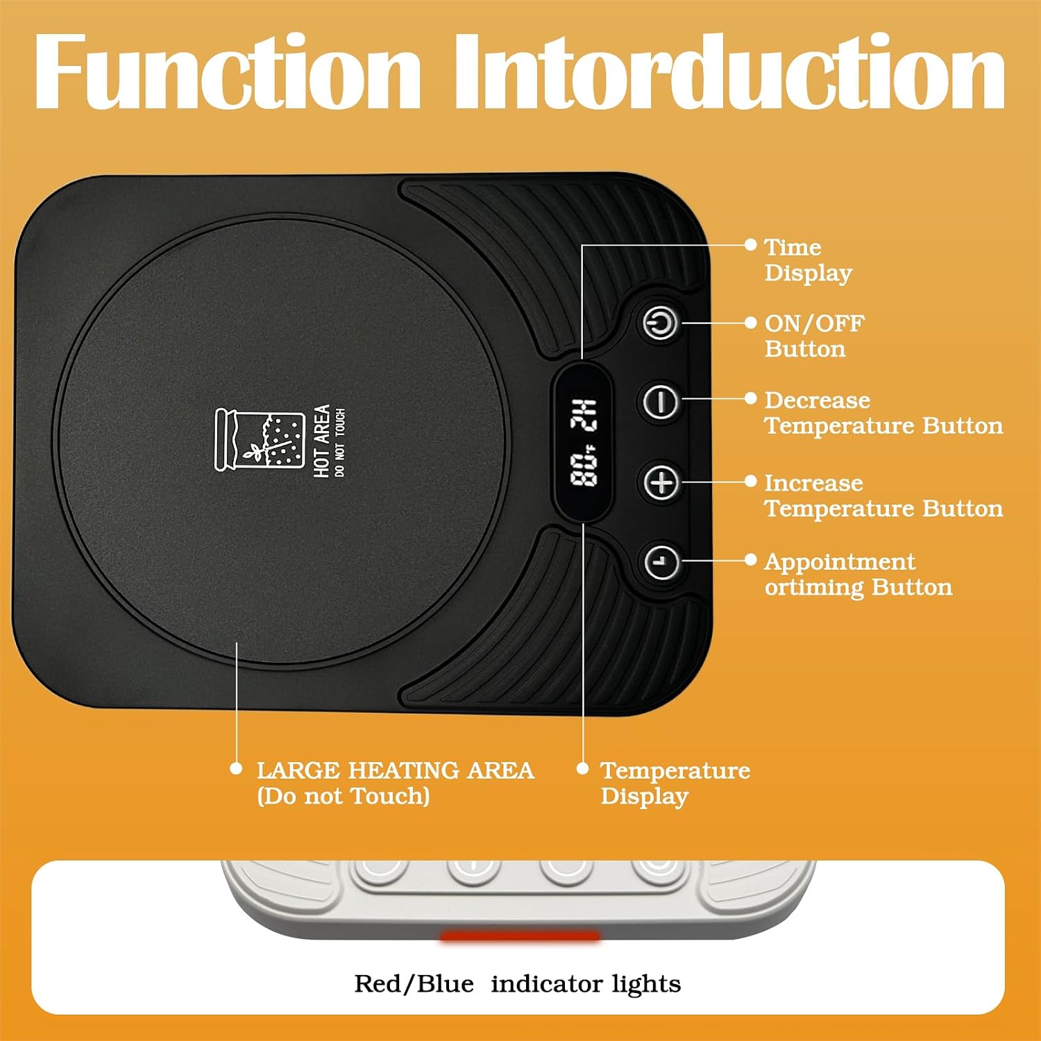 Sourdough Starter Warmer Mat,Temperature Control Range 70°F-110°F, Accurate to 1°F, with Timer Switch Function(0-24 hours),Smart Memory,Powered by USB,Ideal for Home Baking.(Black)