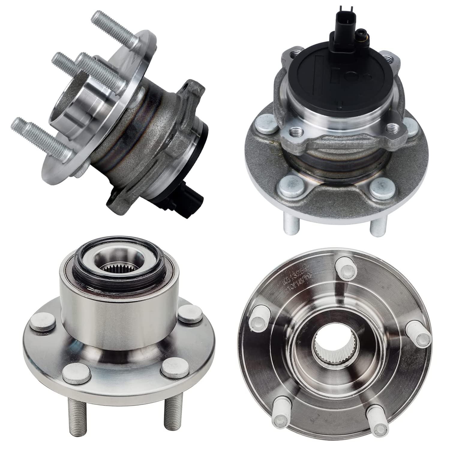 Detroit Axle - 4 Wheel Bearing Hubs for Volvo C30 C70 S40 V50 Wheel Bearing & Hubs Assembly Front & Rear Replacement