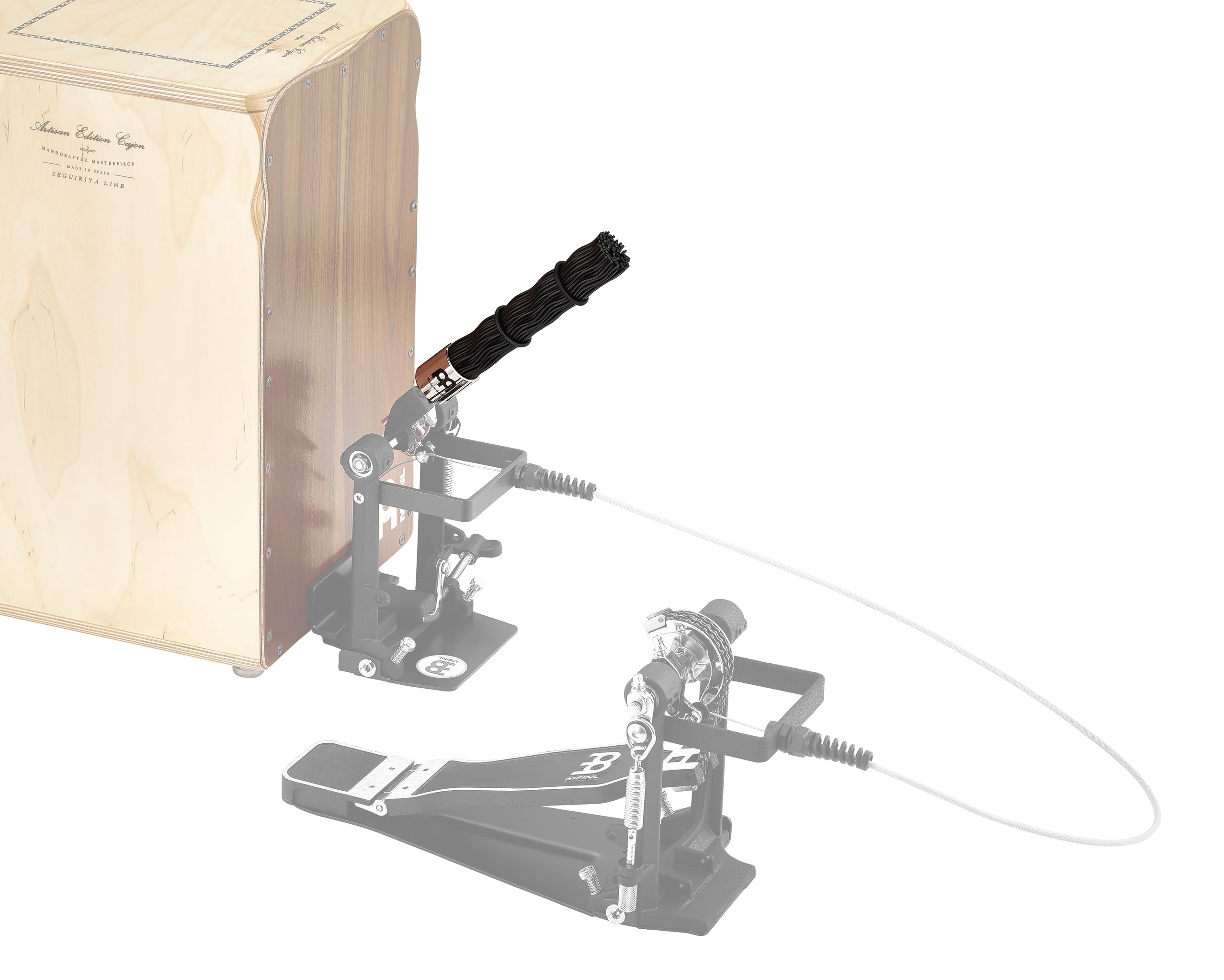 Meinl Percussion Brush Schlägel Zubehör - Fußpedal Schlägel - Zubehör für Cajon und Bass Drum - Wellenförmige Borsten - Polymer, Schwarz (CPB3)