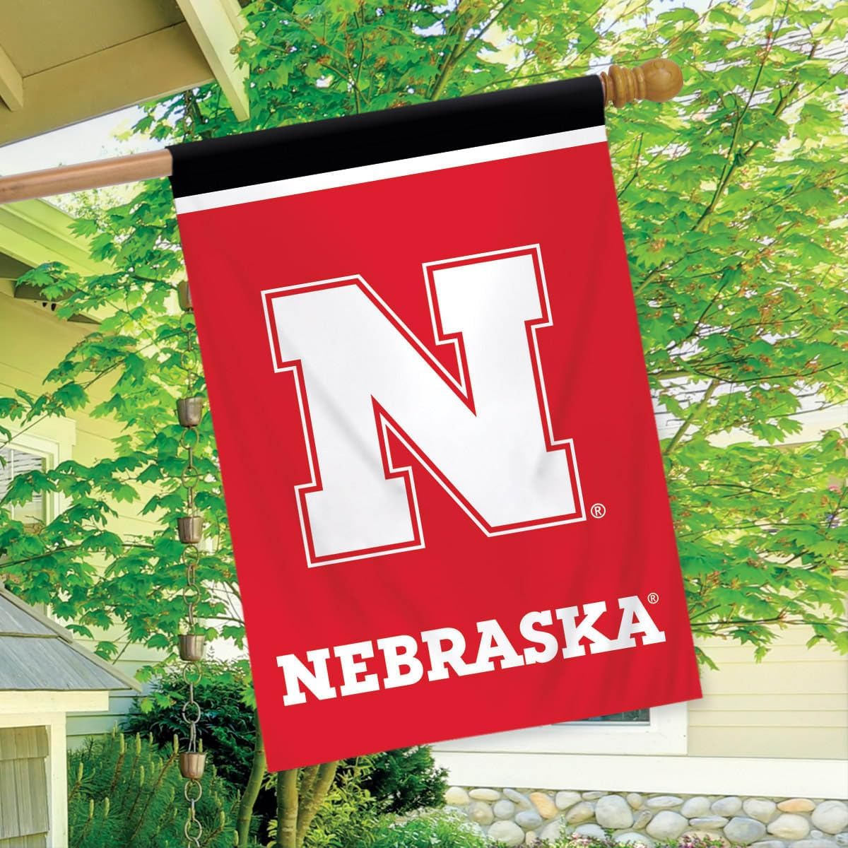 Briarwood Lane House Flag 40x28 For Outdoor Nebraska Cornhuskers NCAA Licensed House Flag