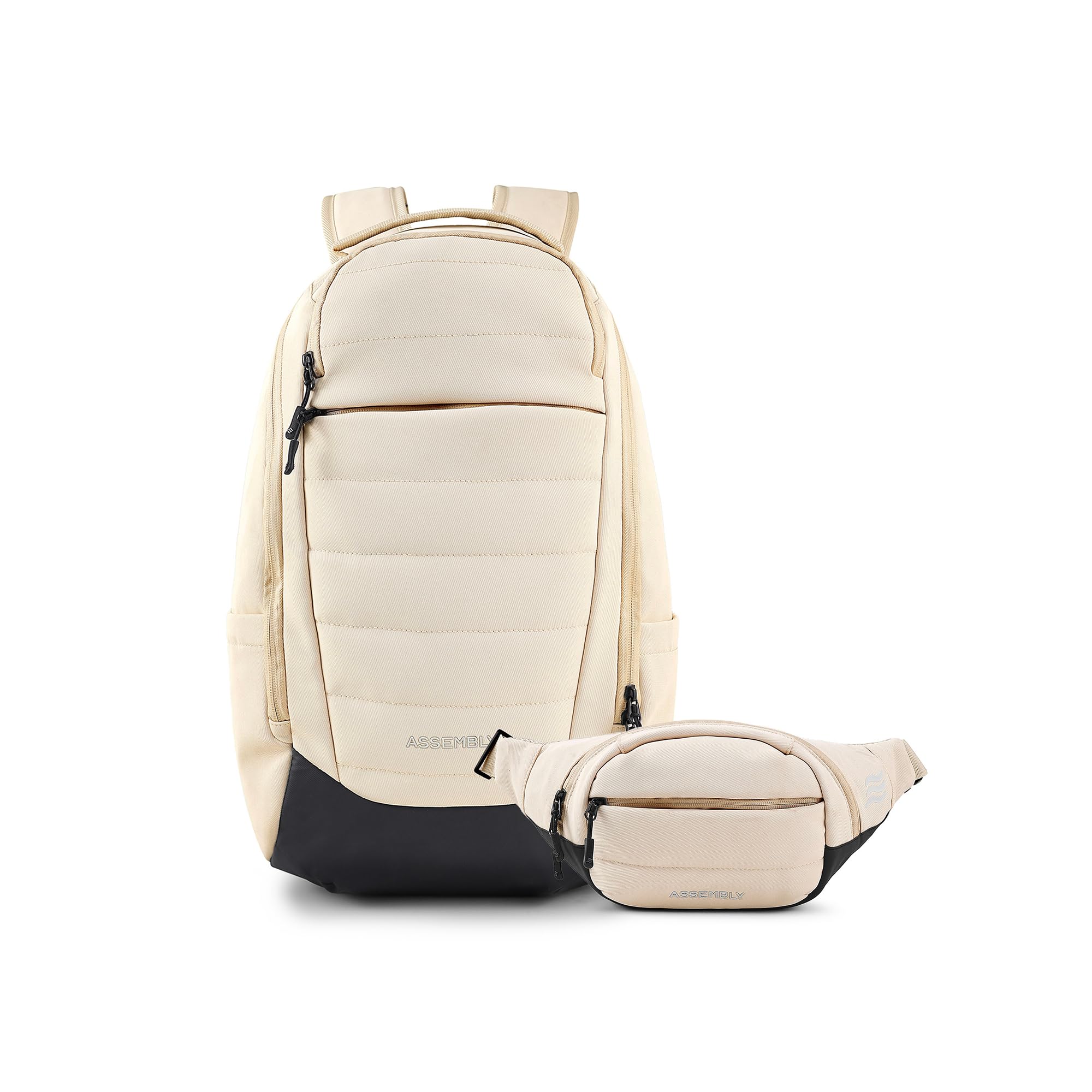 Assembly Float l 25 Liter Premium bag with Multiple Pockets I Carry Laptop upto 16 inches also with a Fanny Pack (Biege) (B0D96BCNRD) Amazon Price History, Amazon Price Tracker