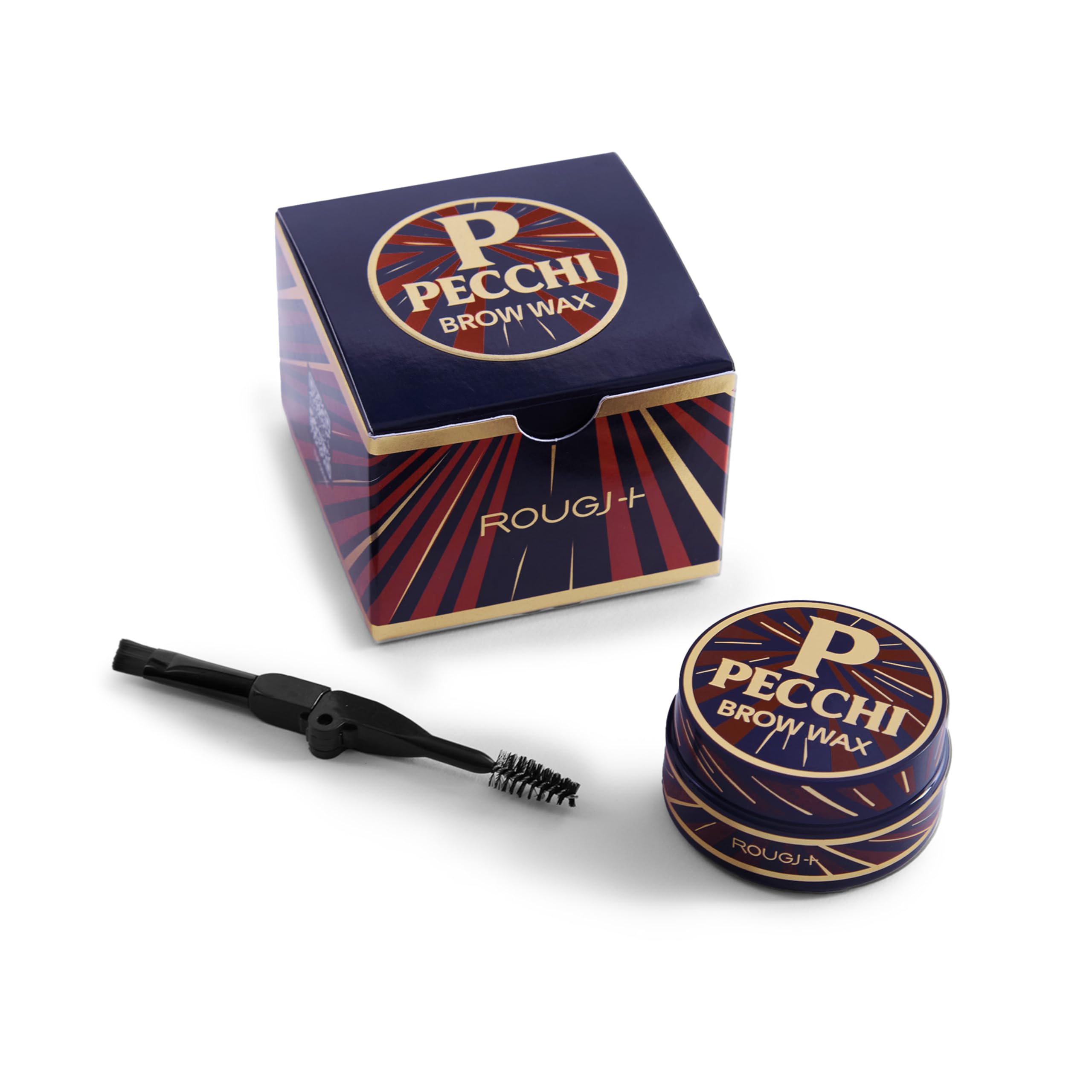 Rougj Cera Sopracciglia LA PECCHI - Fissante Sopracciglia Trasparente per Styling Naturale Effetto Laminazione con Acqua di Rosa - Brow Gel Pratico per Ritocchi Make up Veloci – Made in Italy