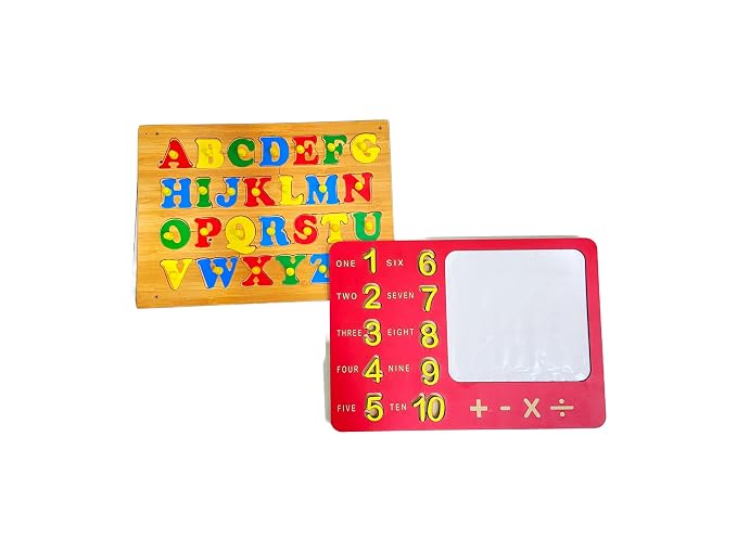 Radhakishan Wooden Learning Educational Board with Whiteboard for Kids ...