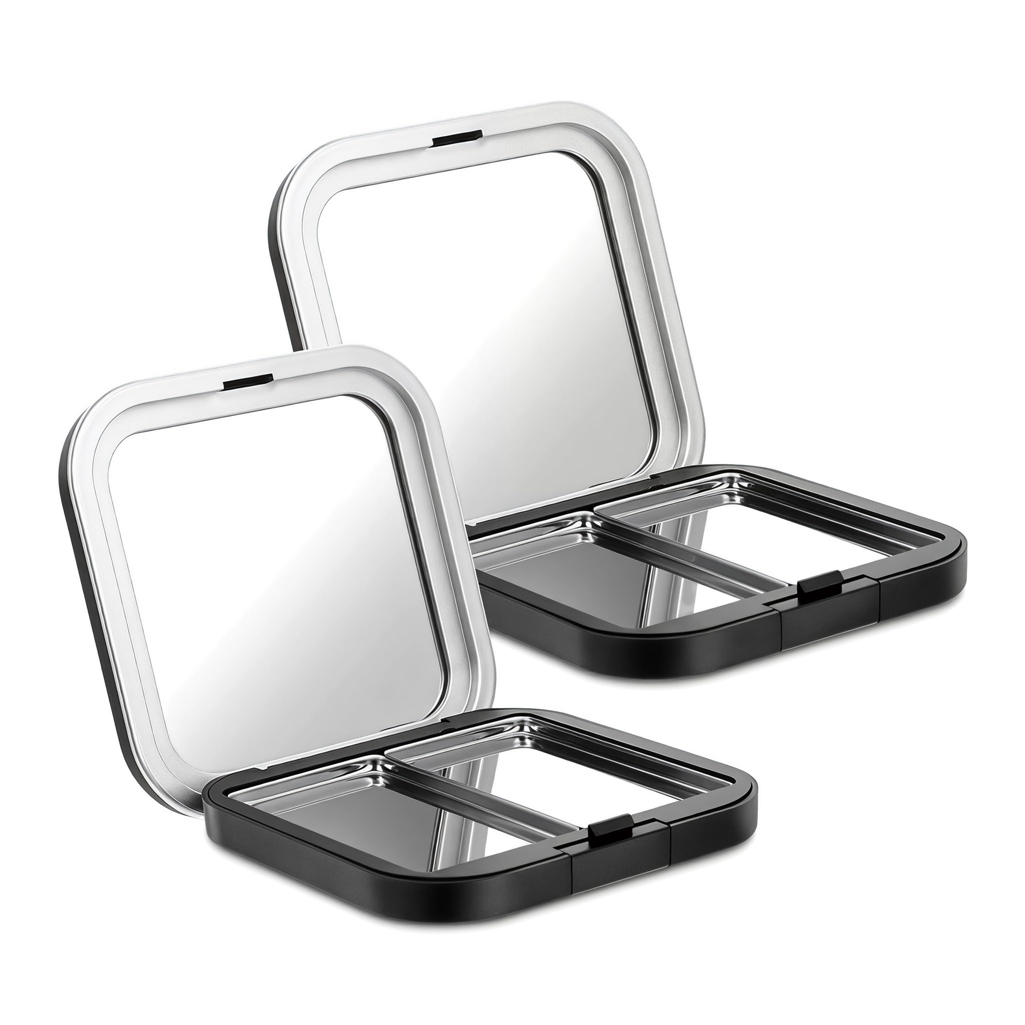 KALLORY 2 Pcs Empty Magnetic Eyeshadow Palettes with Mirror