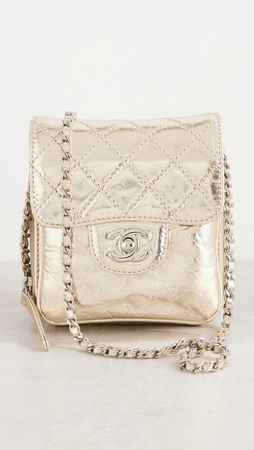 Louis Vuitton Women's Pre-Loved Chanel Matelasse Leather Chain Wallet, Gray/Silver, One Size - Image 2