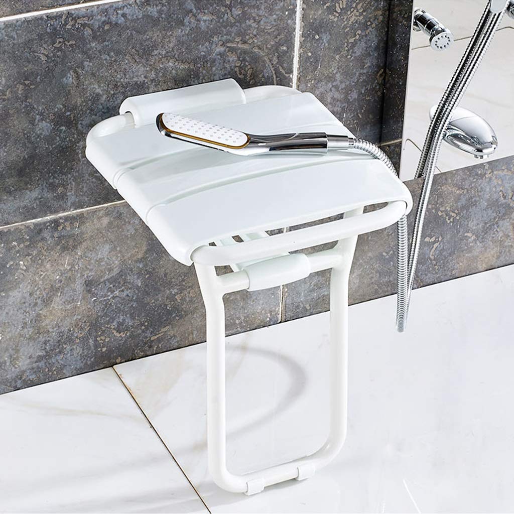 Plegable pared de la ducha Taburetes pared de plástico montados en el asiento de ducha y silla plegable - Banco de baño for las piernas de la ayuda de movilidad reducida Baño La ducha antideslizante d