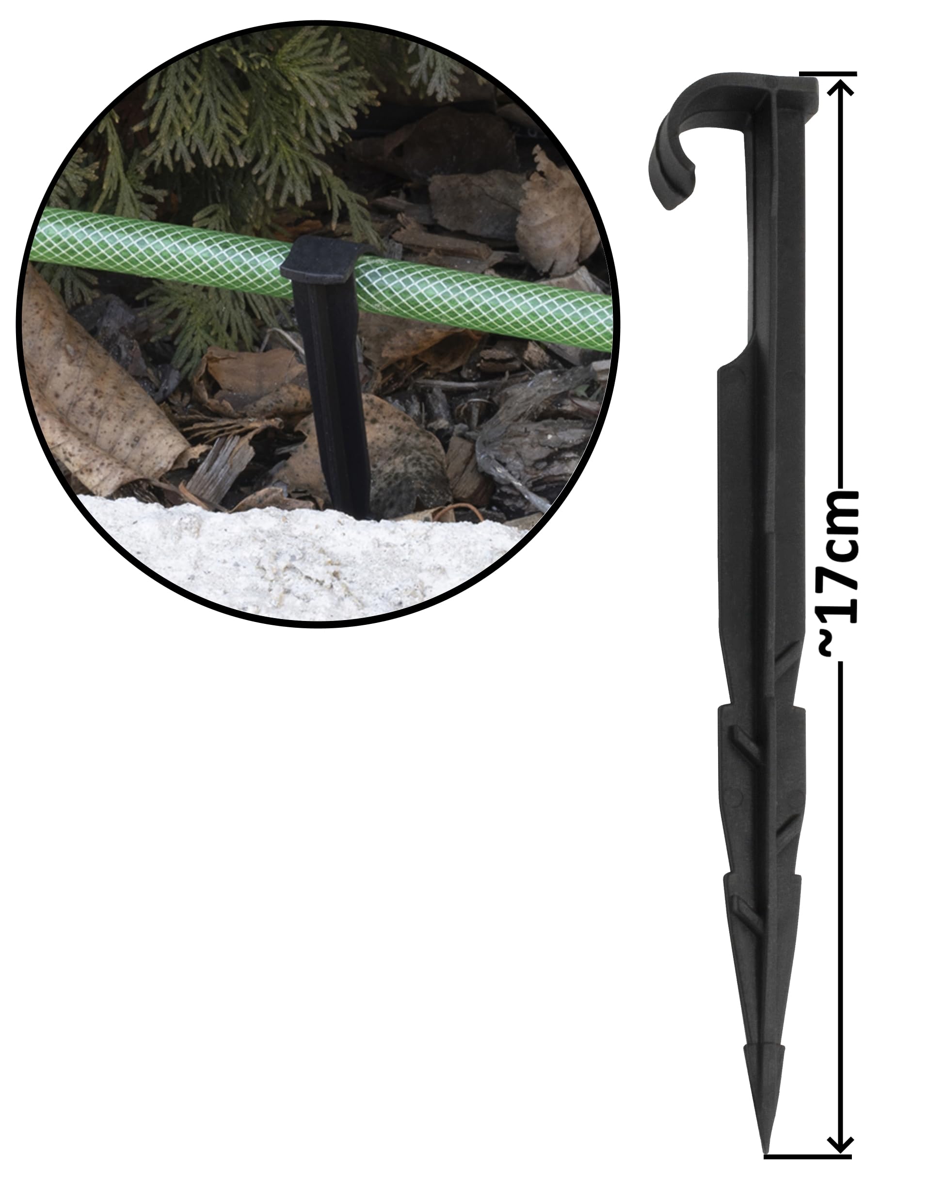 Lot De 20 Piquets De Fixation Pour Tuyau D'Arrosage Goutte à Goutte Ø16mm - Supports De Sol Pour Système D'Irrigation