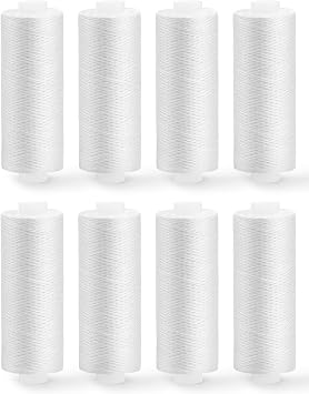 ZMAAGG White Thread for Sewing, Polyester Sewing Thread, 8 Rolls 200 Yards Per Roll All Purpose Sewing String for Sewing Machine, Hand Stitching, Embroidery