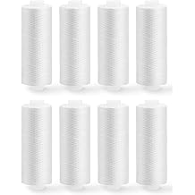 ZMAAGG White Thread for Sewing, Polyester Sewing Thread, 8 Rolls 200 Yards Per Roll All Purpose Sewing String for Sewing Machine, Hand Stitching, Embroidery