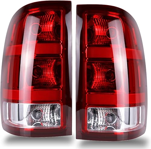 Nakuuly Luces traseras compatibles con GMC Sierra 1500 2500HD 3500HD 2007-2014, luces traseras del lado del conductor y del pasajero, conjunto de